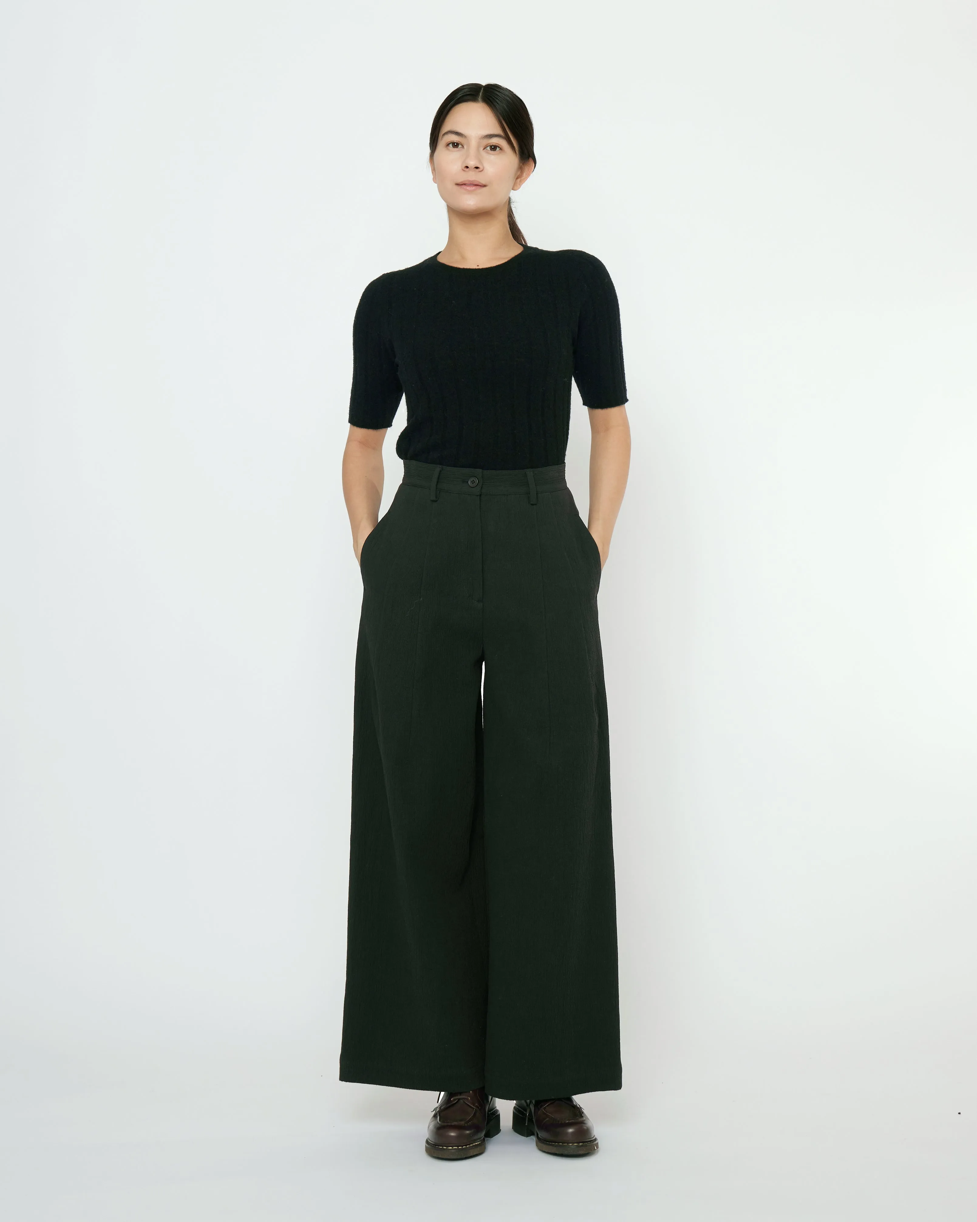 Ribbed Short Sleeves - FW25 - Black sold by 7115 by Szeki