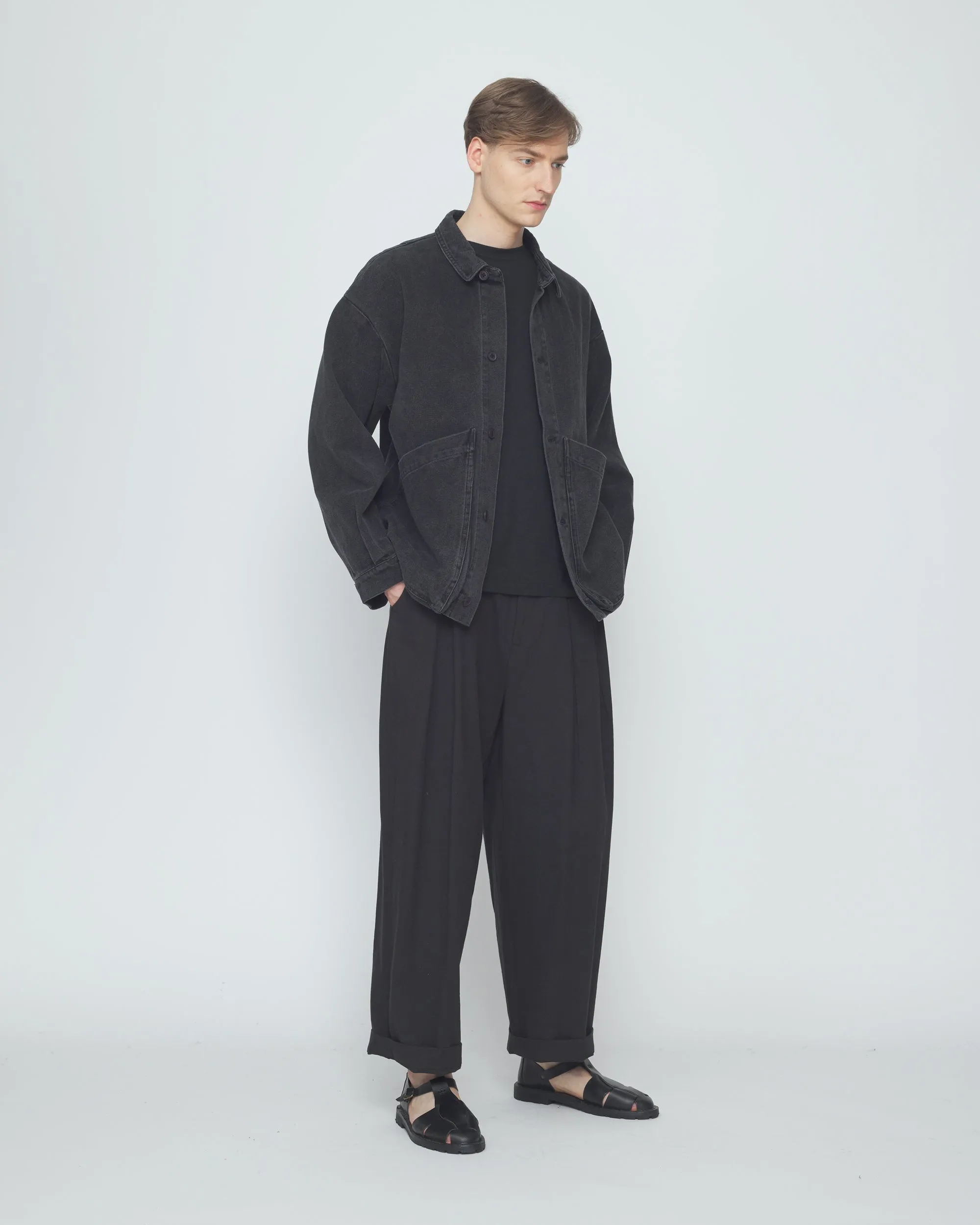 Signature Panel Pockets Shirt Jacket - Fall Edition - Washed Black sold by 7115 by Szeki product image thumbnail 4