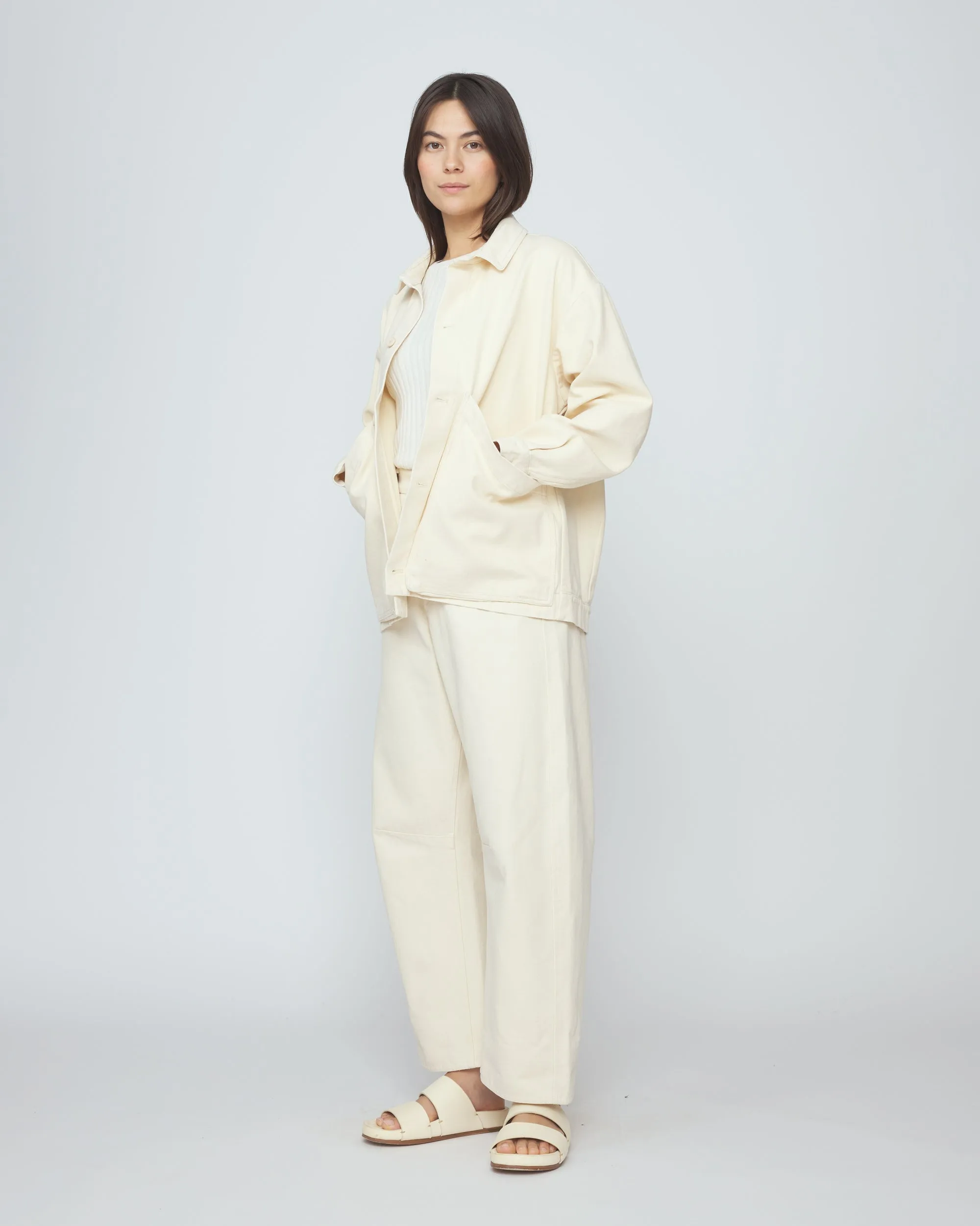 Signature Panel Pockets Shirt Jacket - Fall Edition - Antique White sold by 7115 by Szeki product image thumbnail 4