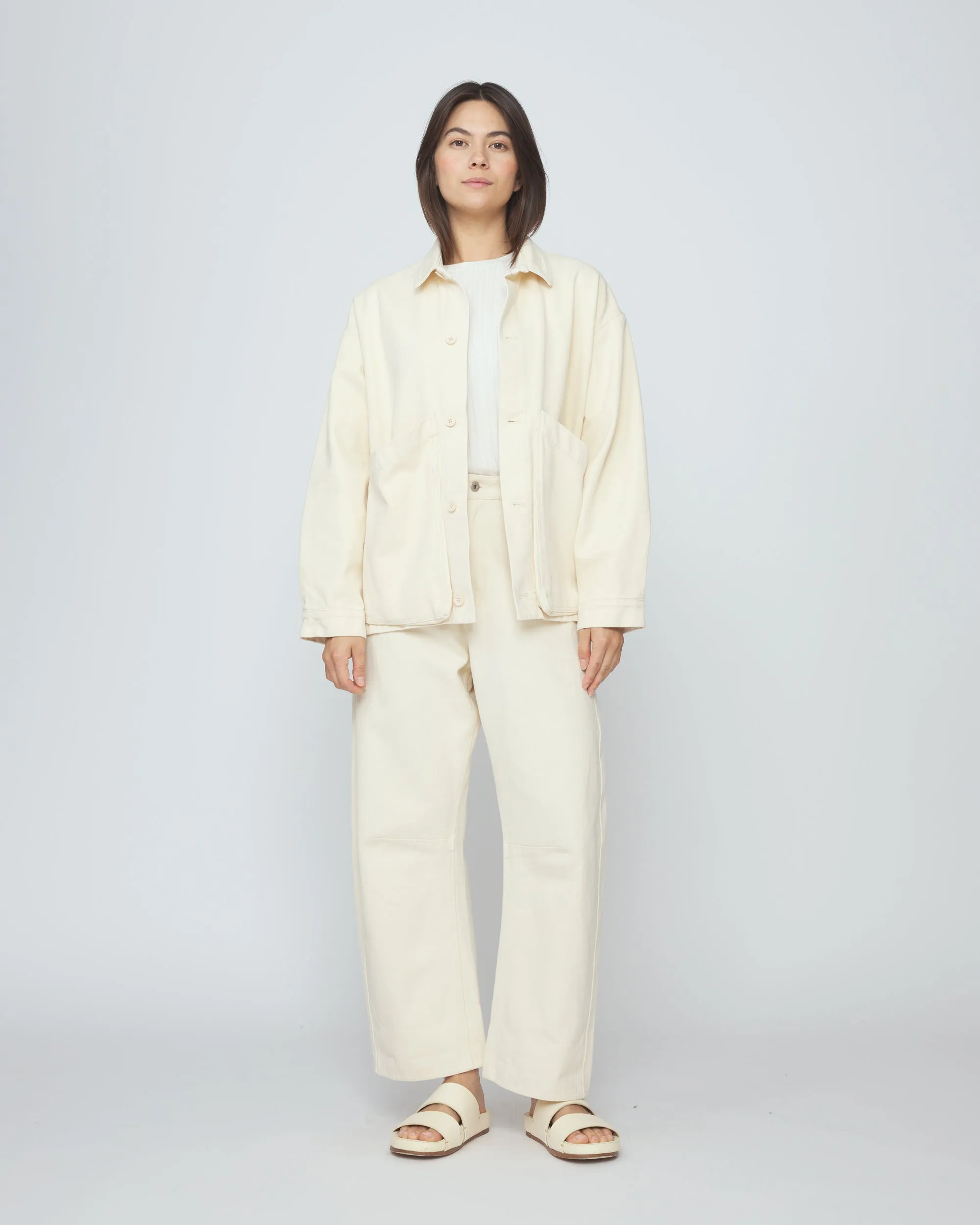 Signature Panel Pockets Shirt Jacket - Fall Edition - Antique White sold by 7115 by Szeki
