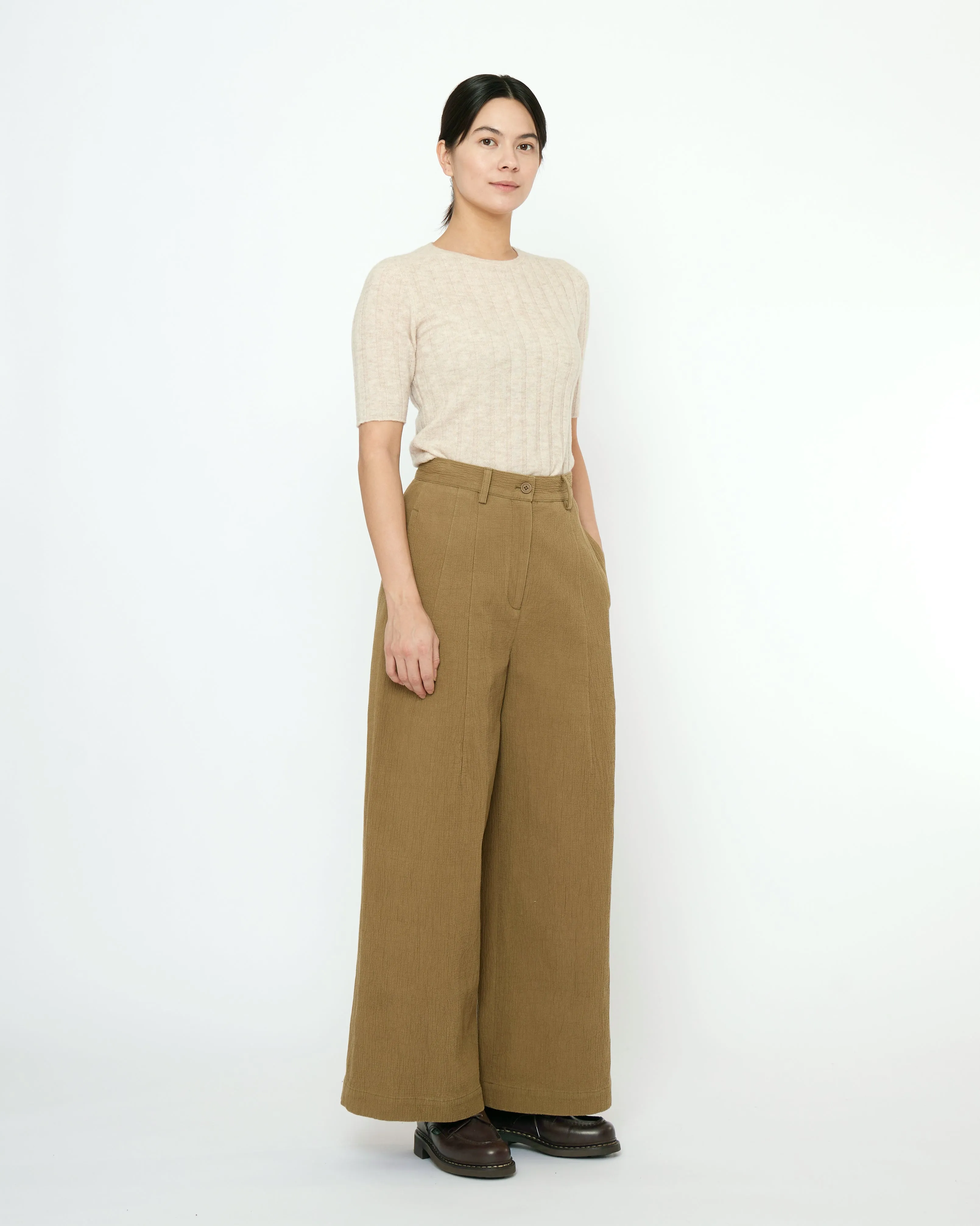 Textured Wide-Legged Skate Trouser - FW25 - Kelp sold by 7115 by Szeki product image thumbnail 2