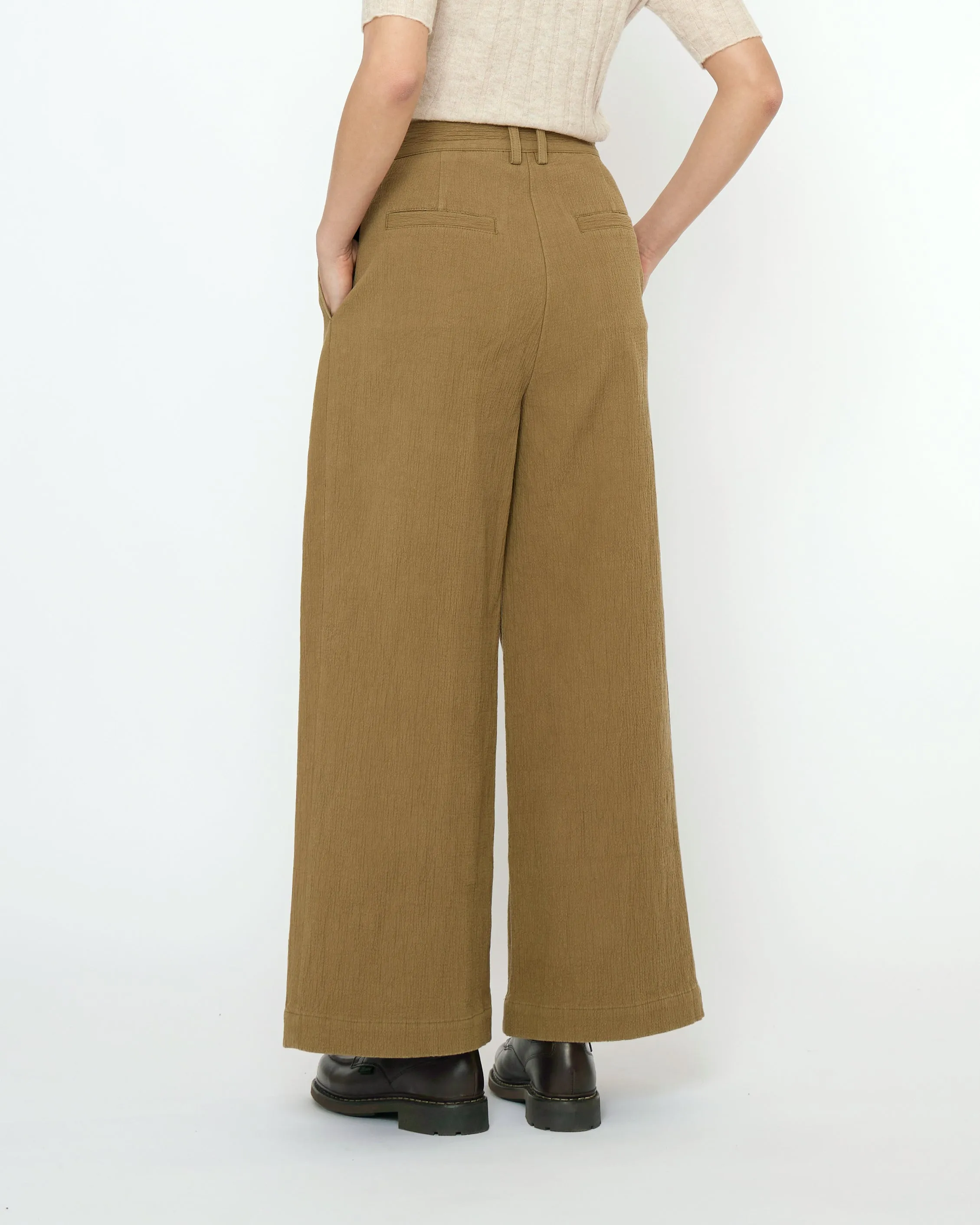 Textured Wide-Legged Skate Trouser - FW25 - Kelp sold by 7115 by Szeki product image thumbnail 3