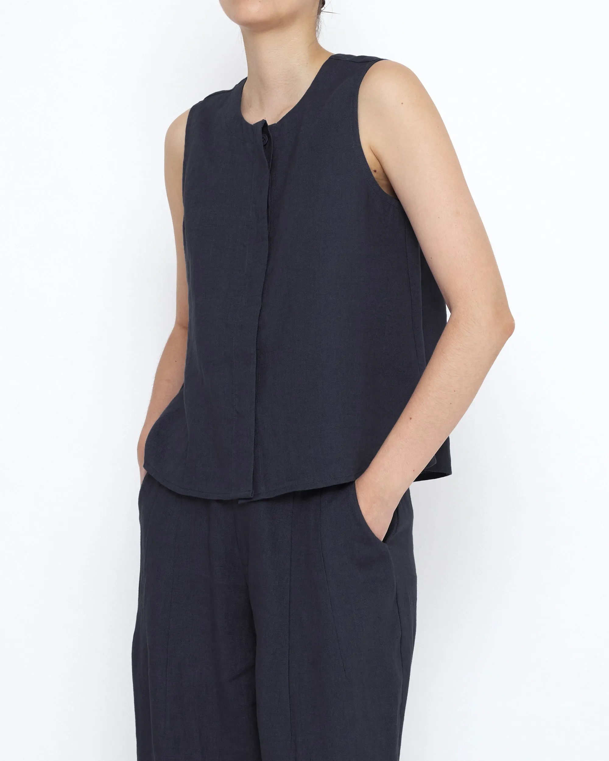Linen Playtop - SS25 - Charcoal Blue sold by 7115 by Szeki product image thumbnail 3