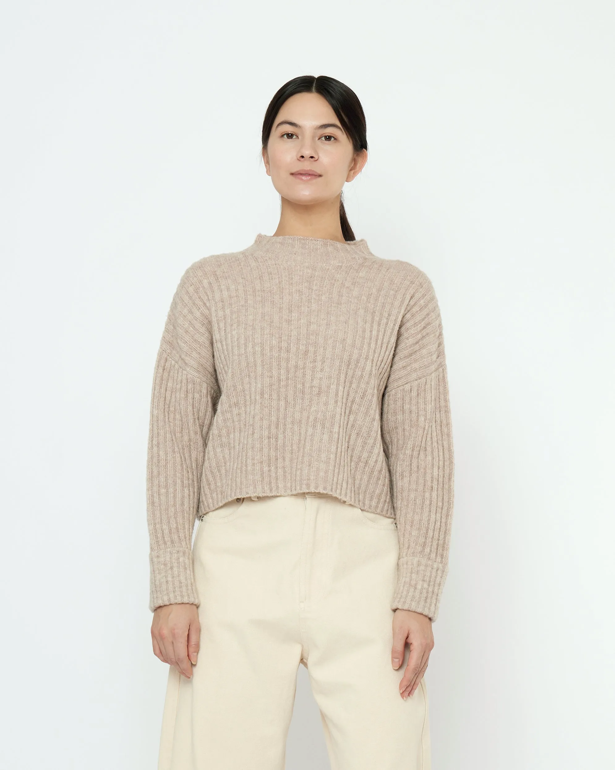 Striped Ribbed Mockneck - FW25 - Taupe Sand sold by 7115 by Szeki product image thumbnail 2