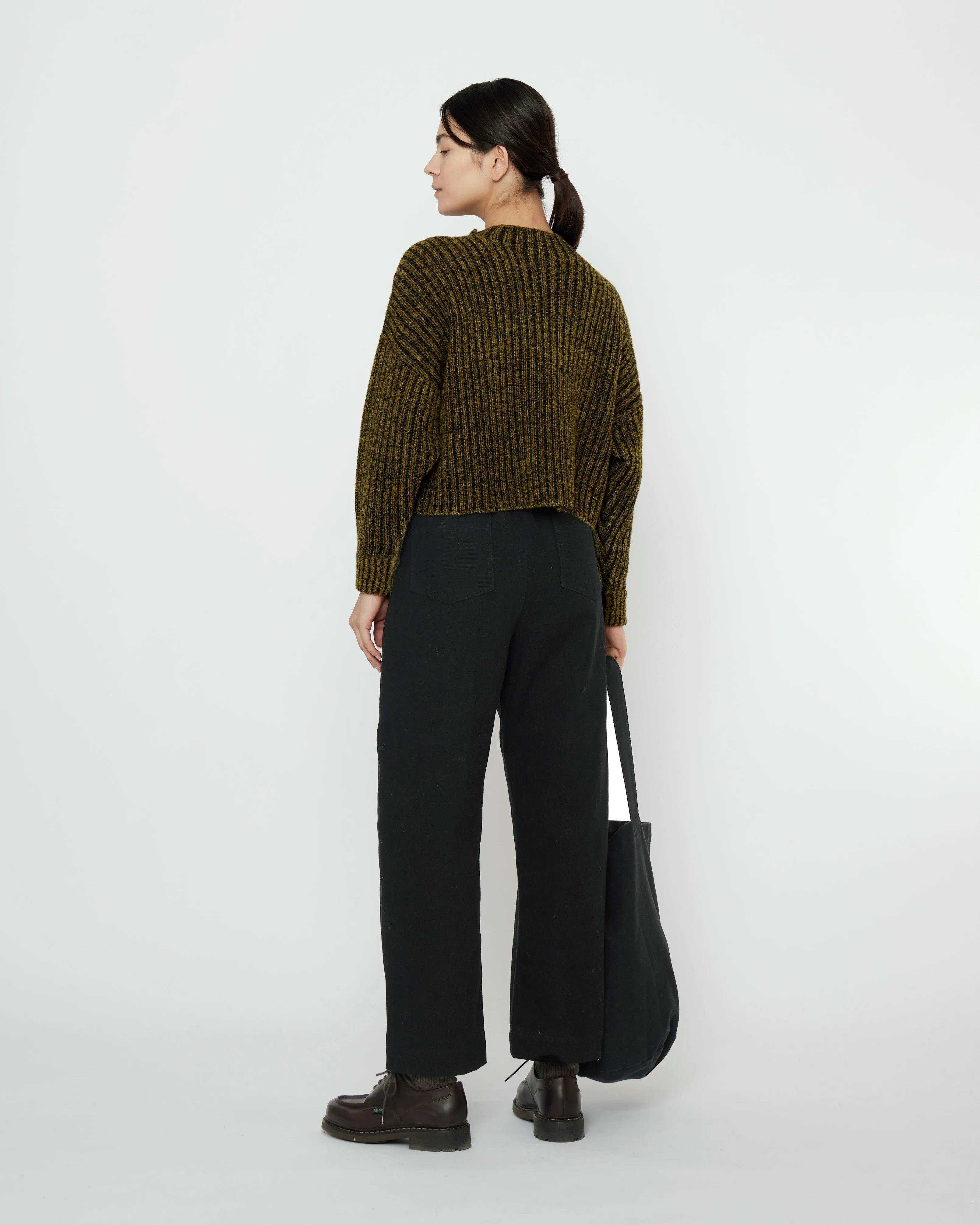 Striped Ribbed Mockneck - FW25 - Topaz Black sold by 7115 by Szeki product image thumbnail 2