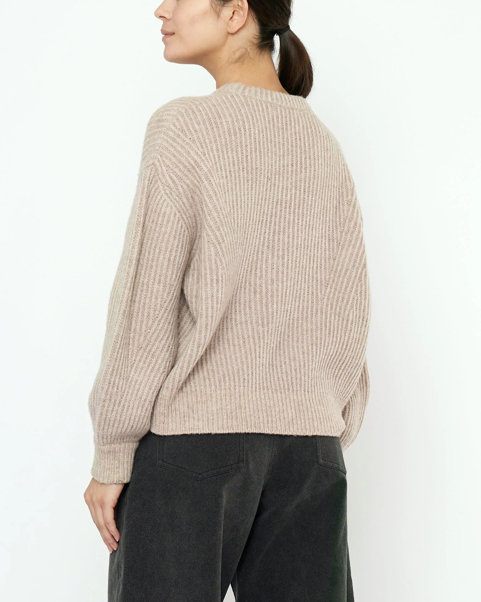 Striped Poet Sleeves Sweater - FW25 - Taupe Sand sold by 7115 by Szeki product image thumbnail 5