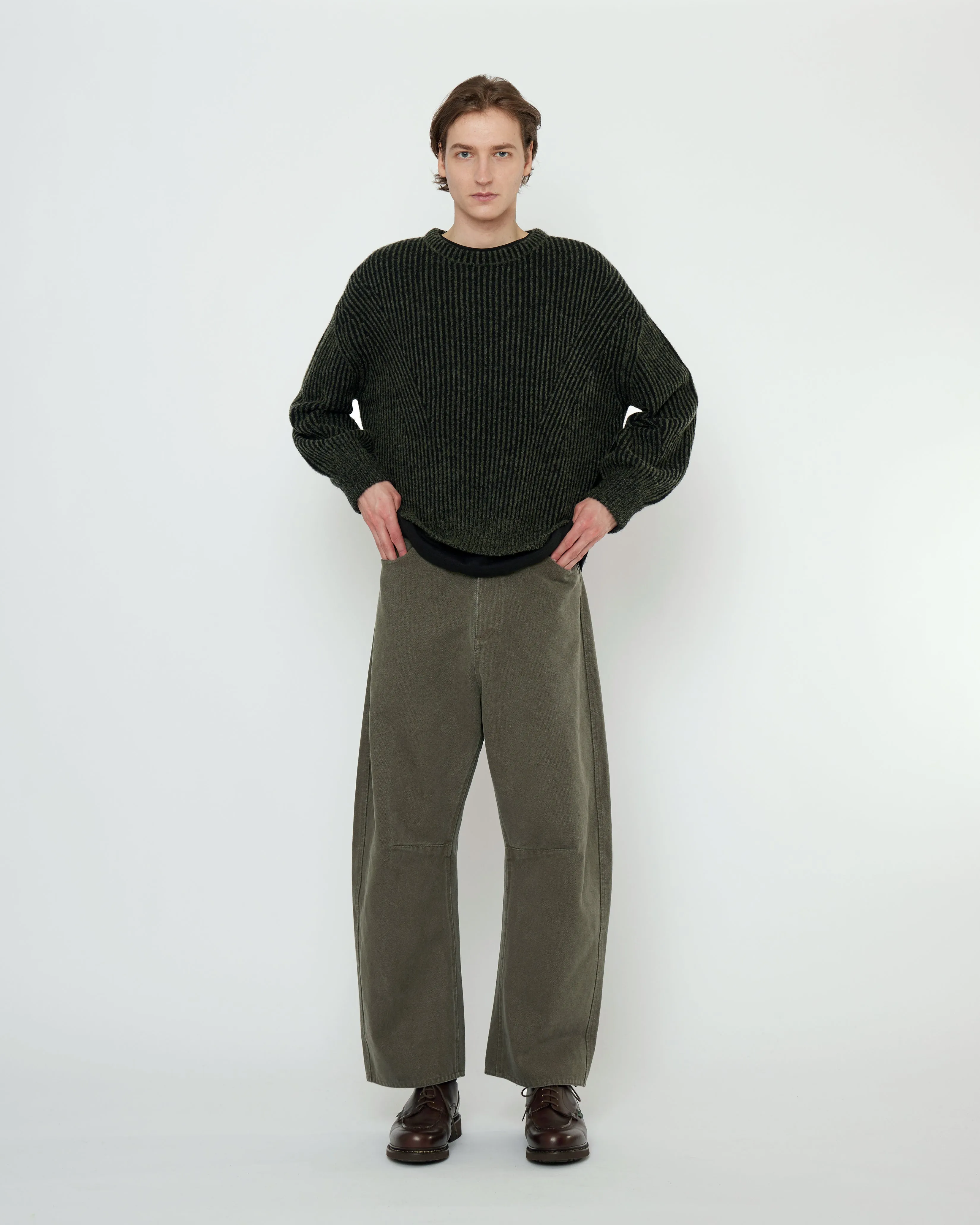 Striped Poet Sleeves Sweater - FW25 - Gray Black sold by 7115 by Szeki product image thumbnail 5