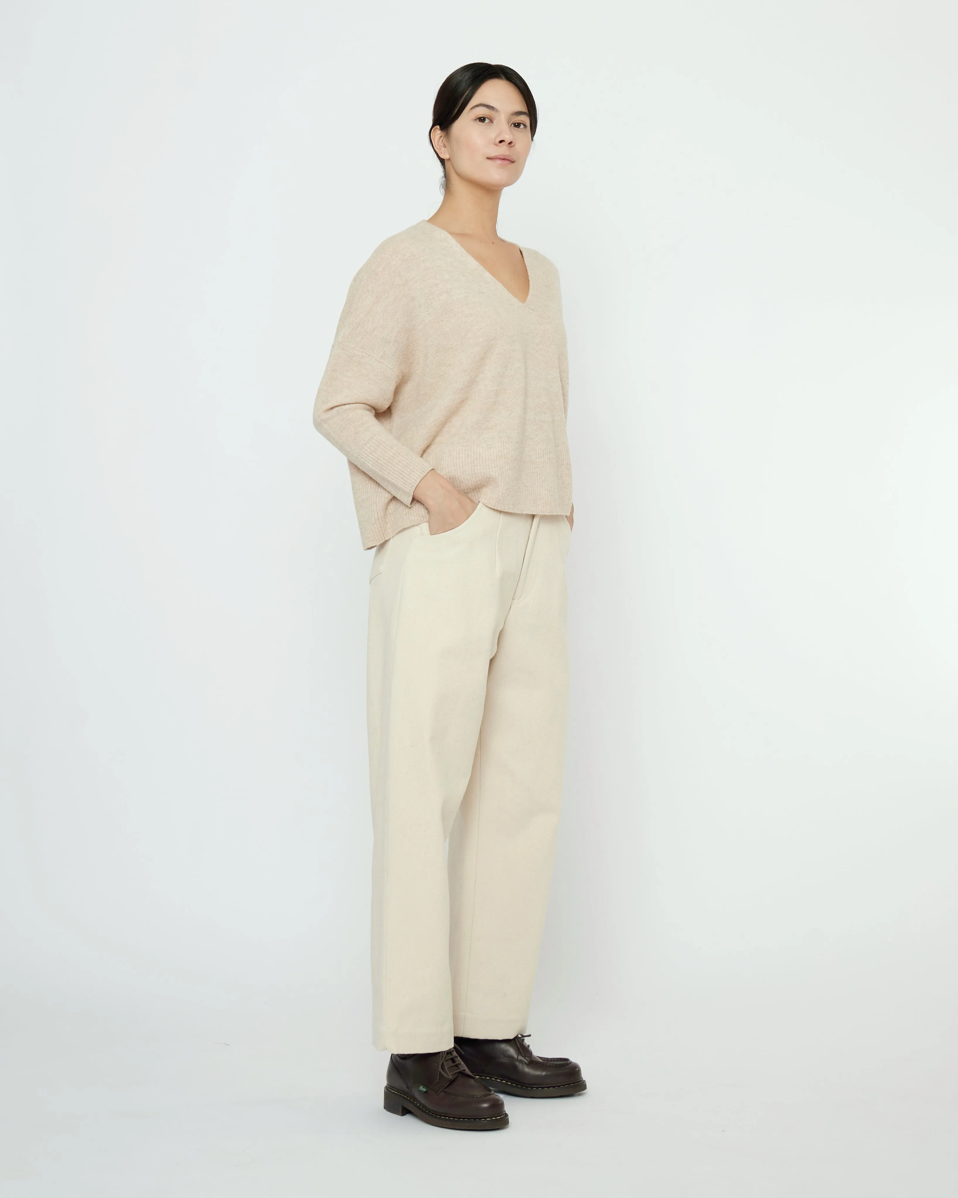 V-Neck Sweater - FW25 - Sand Beige sold by 7115 by Szeki product image thumbnail 5