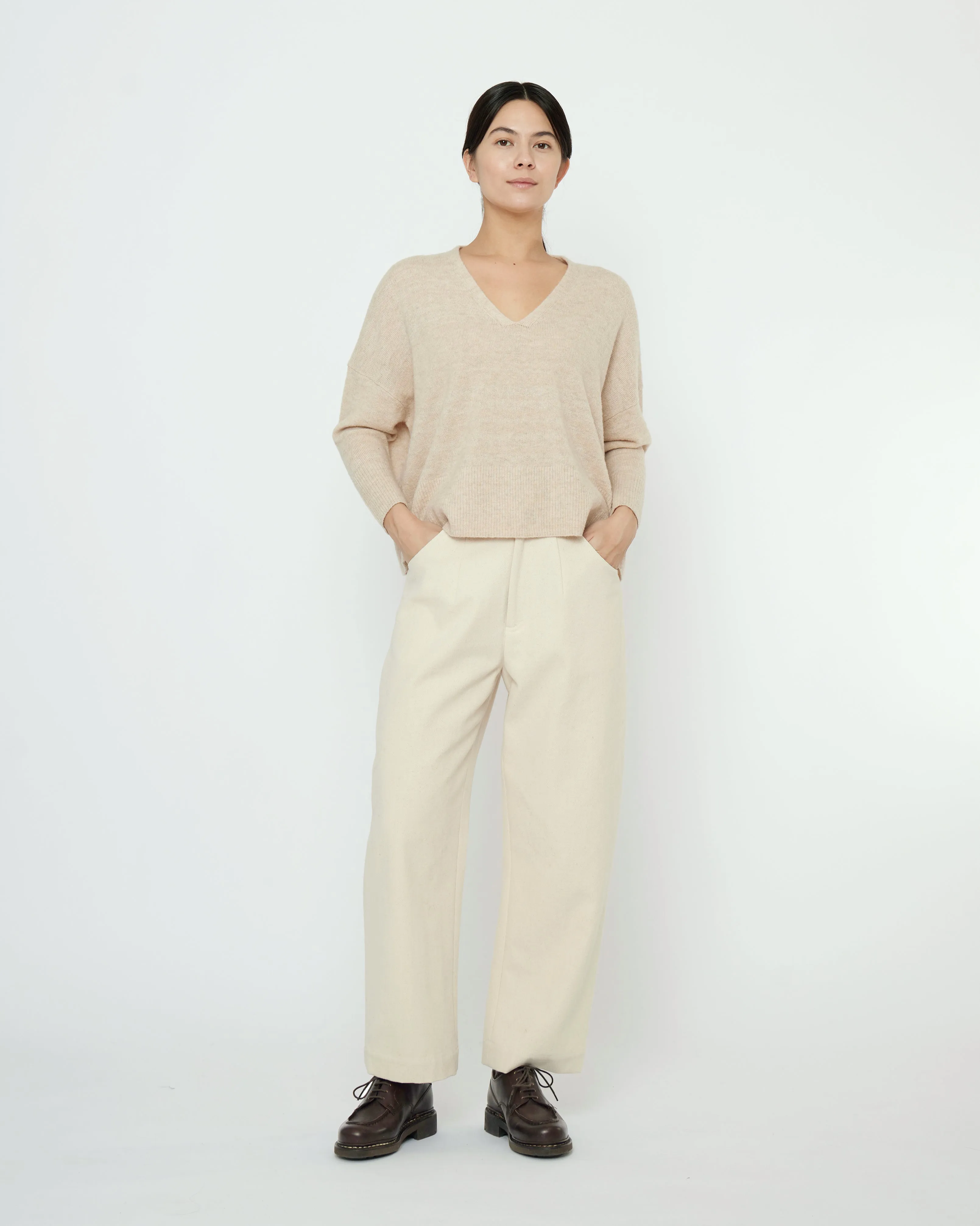 V-Neck Sweater - FW25 - Sand Beige sold by 7115 by Szeki
