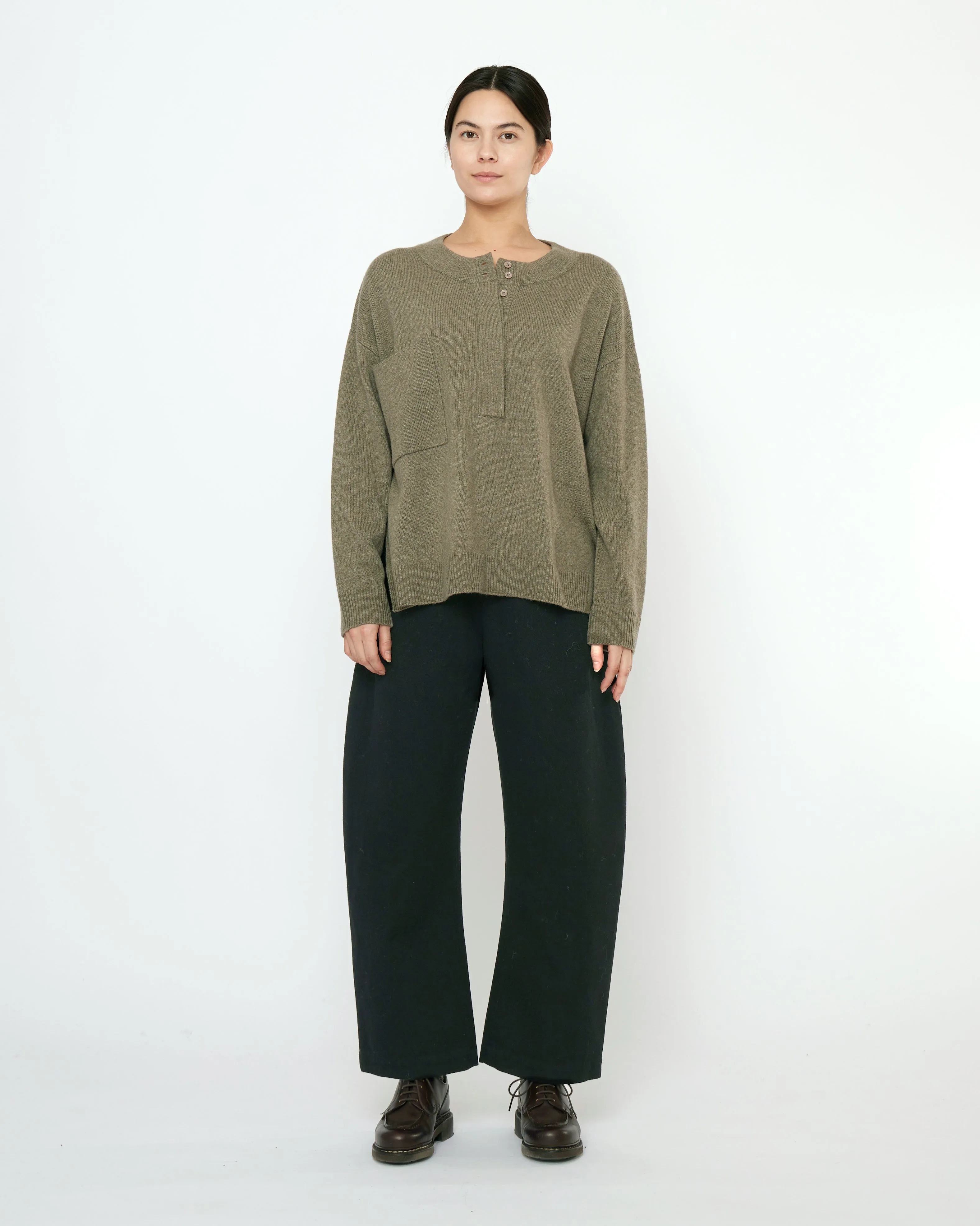 Relaxed Pocket Sweater- FW25 - Sage Gray sold by 7115 by Szeki