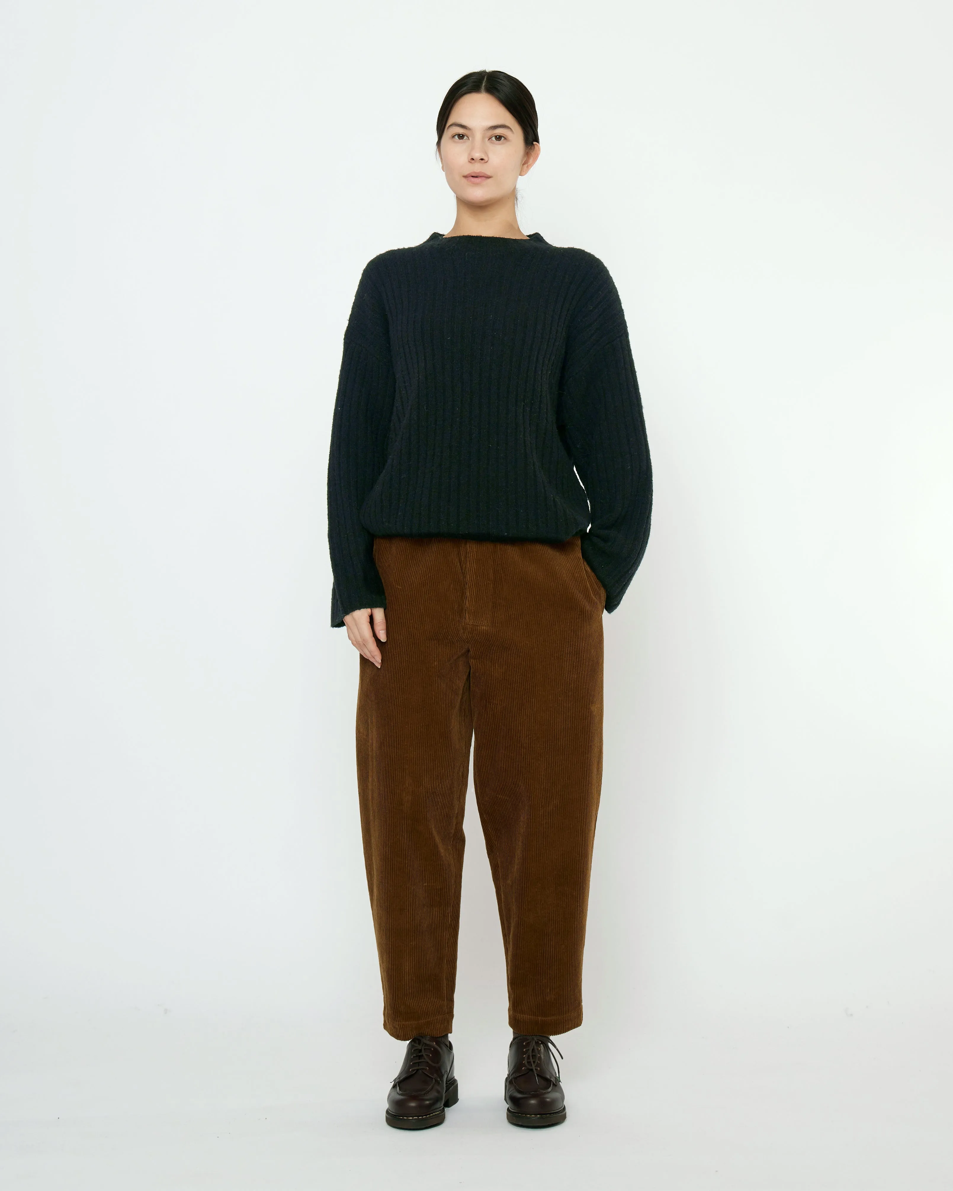 Corduroy Elastic Pull-Up Trouser - FW25 - Sepia Brown sold by 7115 by Szeki product image thumbnail 2
