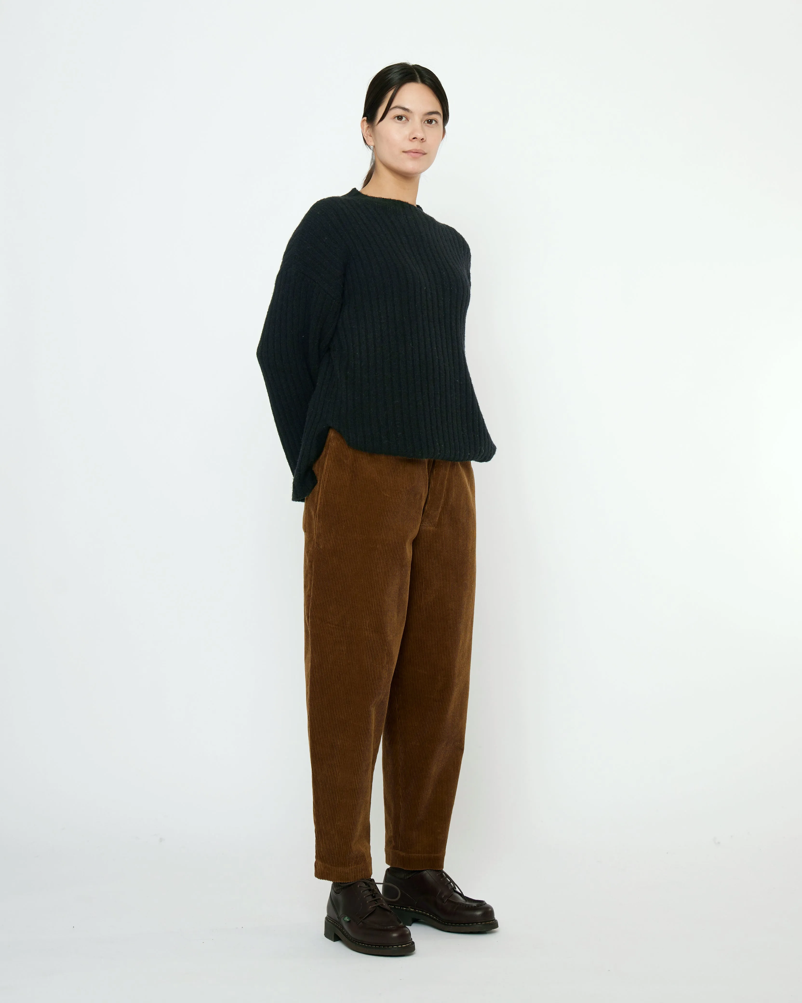 Corduroy Elastic Pull-Up Trouser - FW25 - Sepia Brown sold by 7115 by Szeki product image thumbnail 4