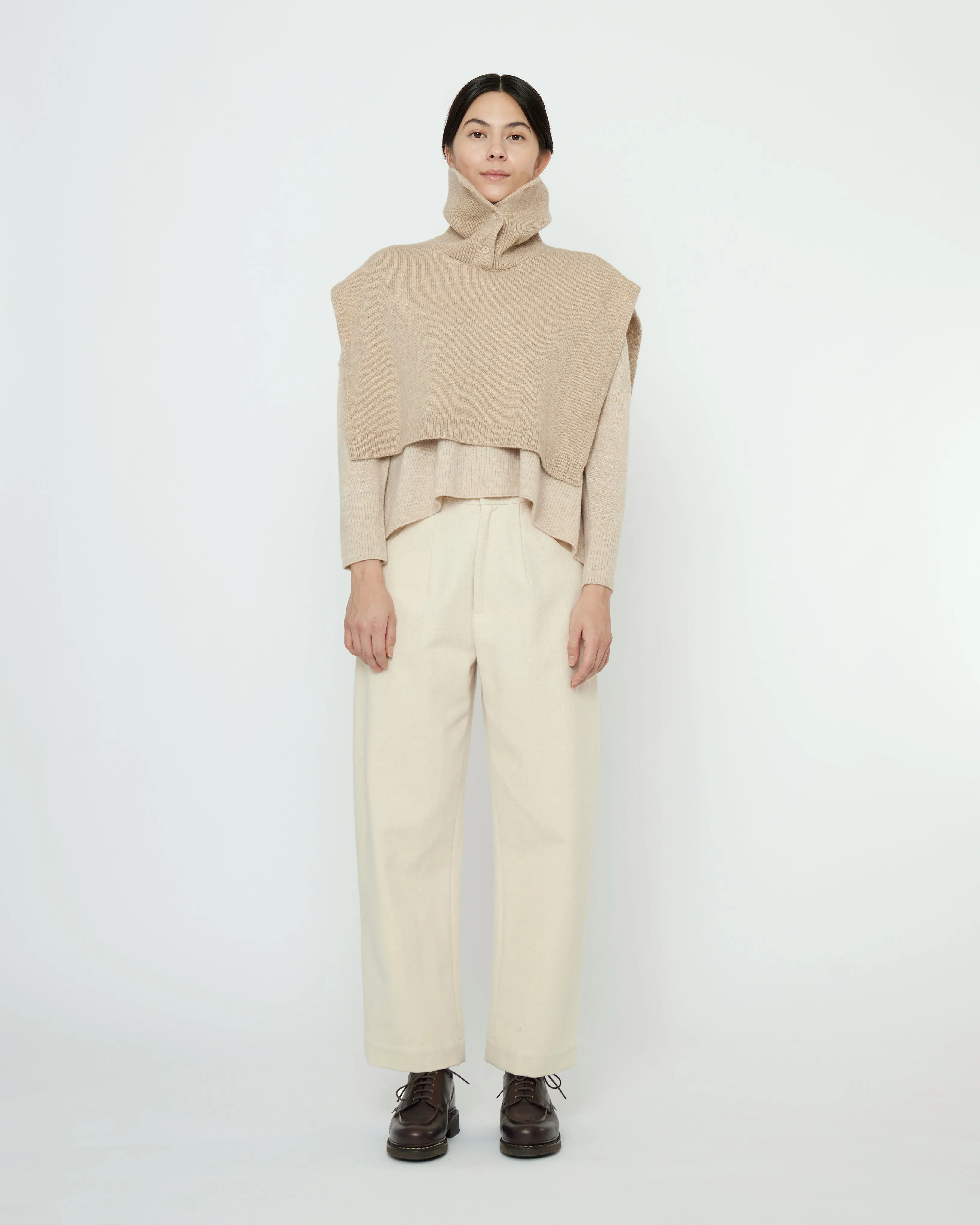 Knit Turtleneck Vest - FW25 - Almond sold by 7115 by Szeki