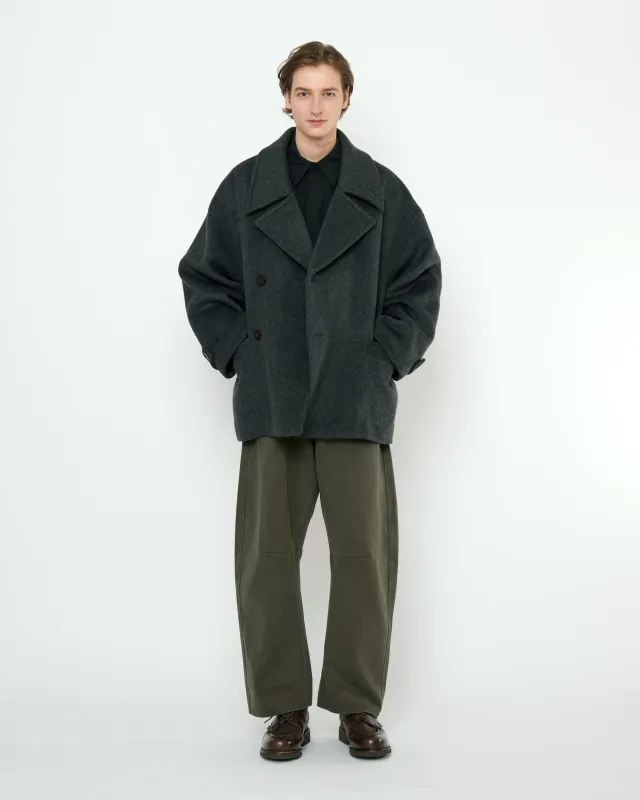 Double Breasted Short Wool Coat - FW25 - Charcoal sold by 7115 by Szeki