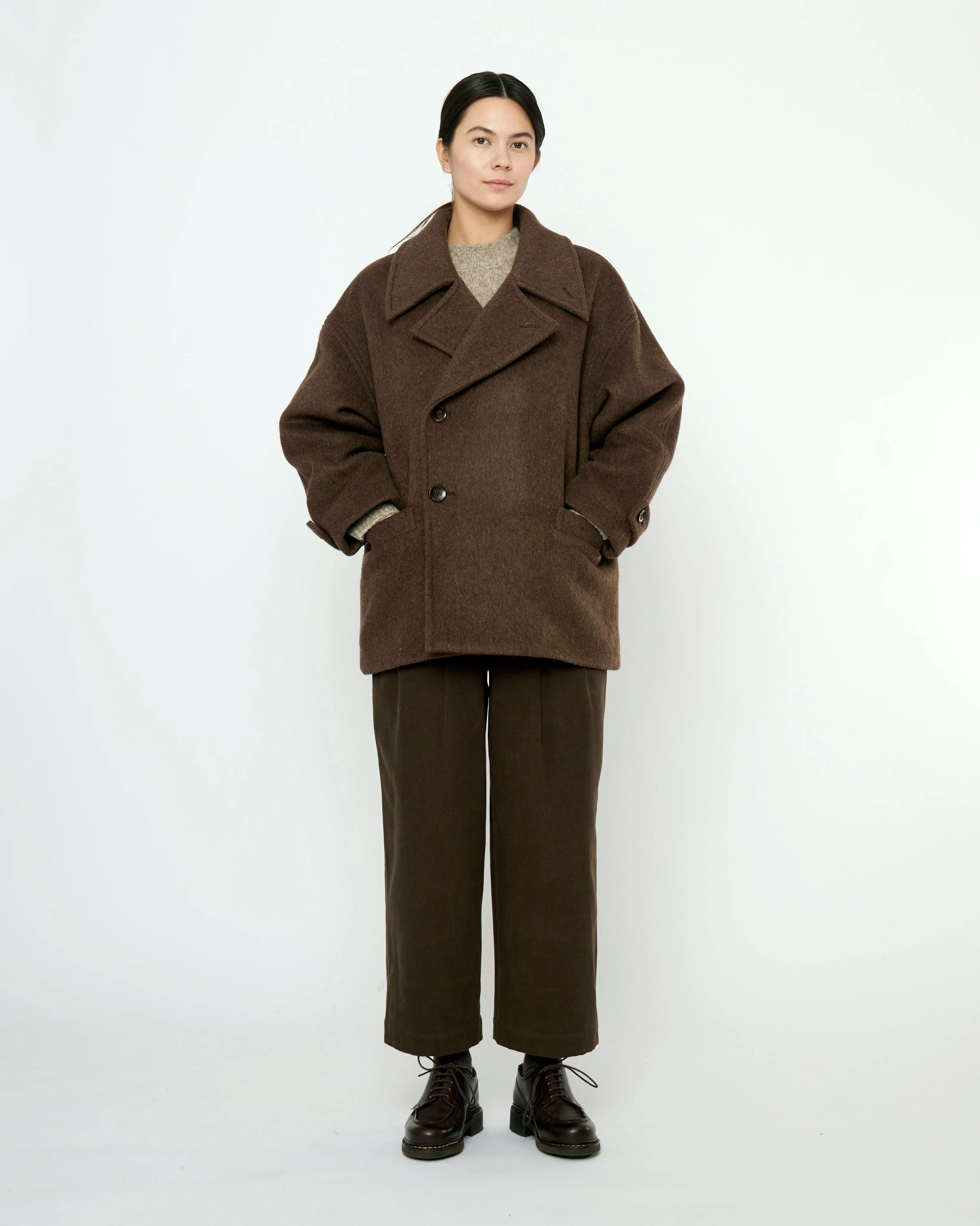 Double Breasted Short Wool Coat - FW25 - Walnut sold by 7115 by Szeki product image thumbnail 3