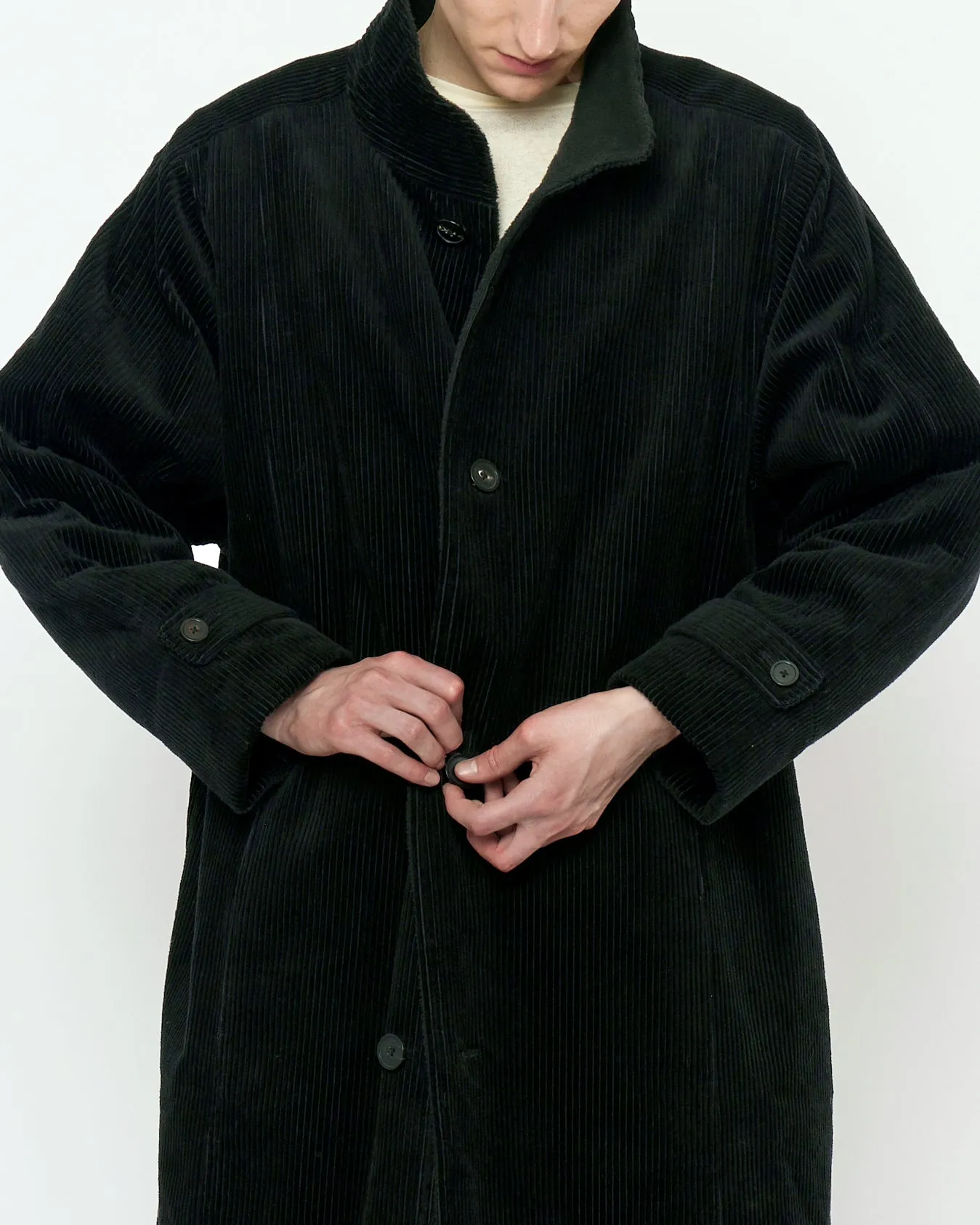 Padded Corduroy Fleece Coat - FW25 - Black sold by 7115 by Szeki product image thumbnail 2