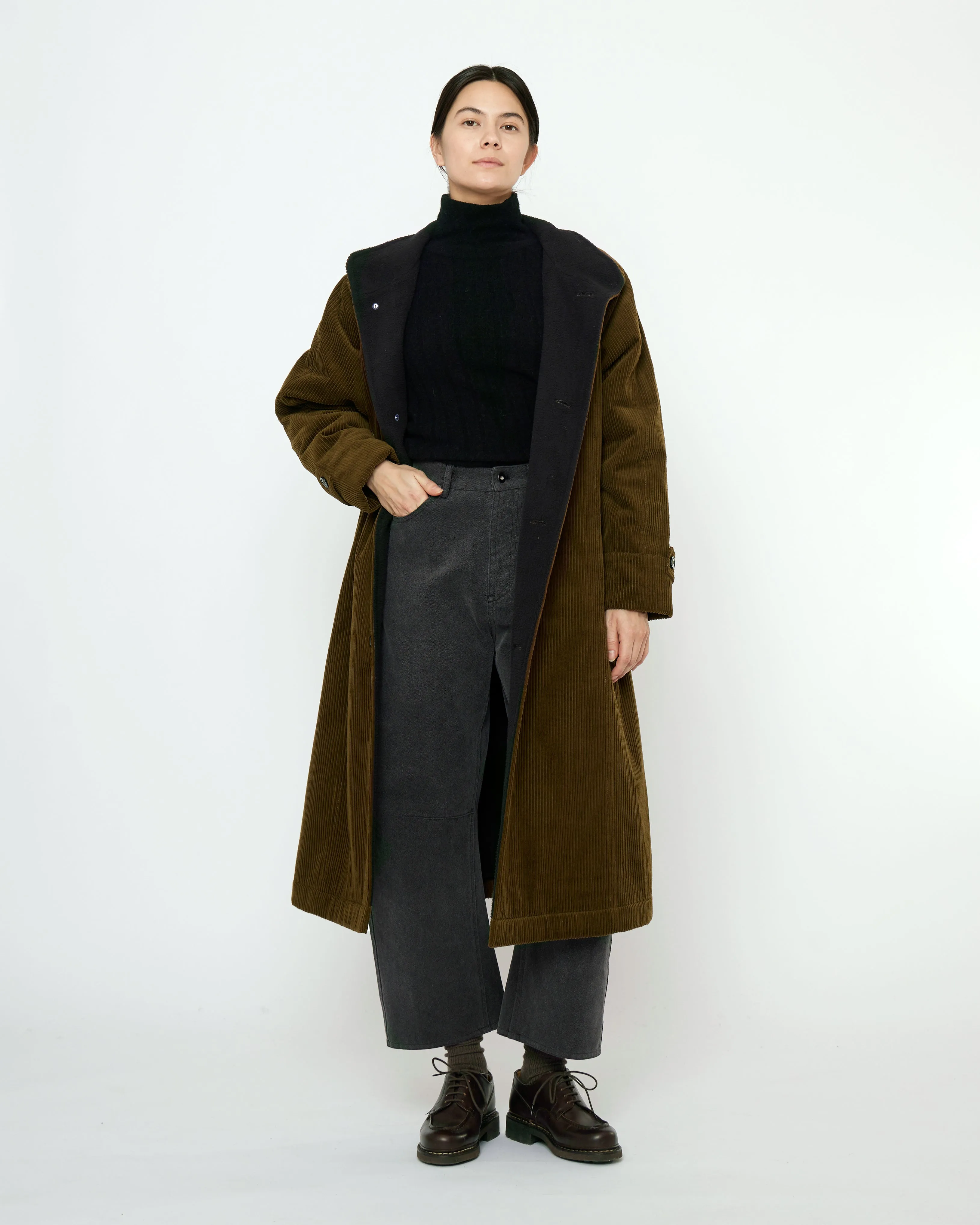 Padded Corduroy Fleece Coat - FW25 - Deep Olive sold by 7115 by Szeki product image thumbnail 5
