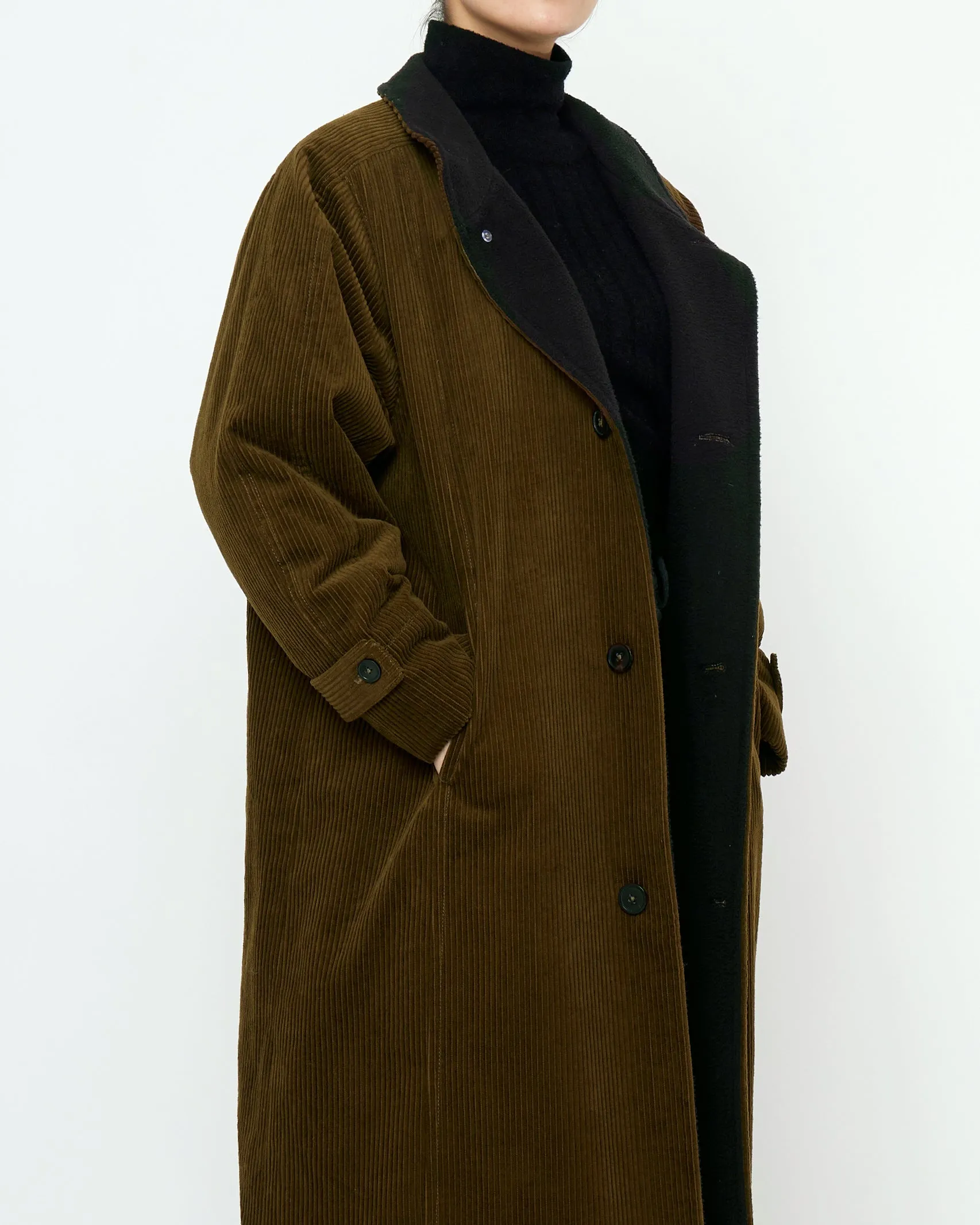 Padded Corduroy Fleece Coat - FW25 - Deep Olive sold by 7115 by Szeki product image thumbnail 2