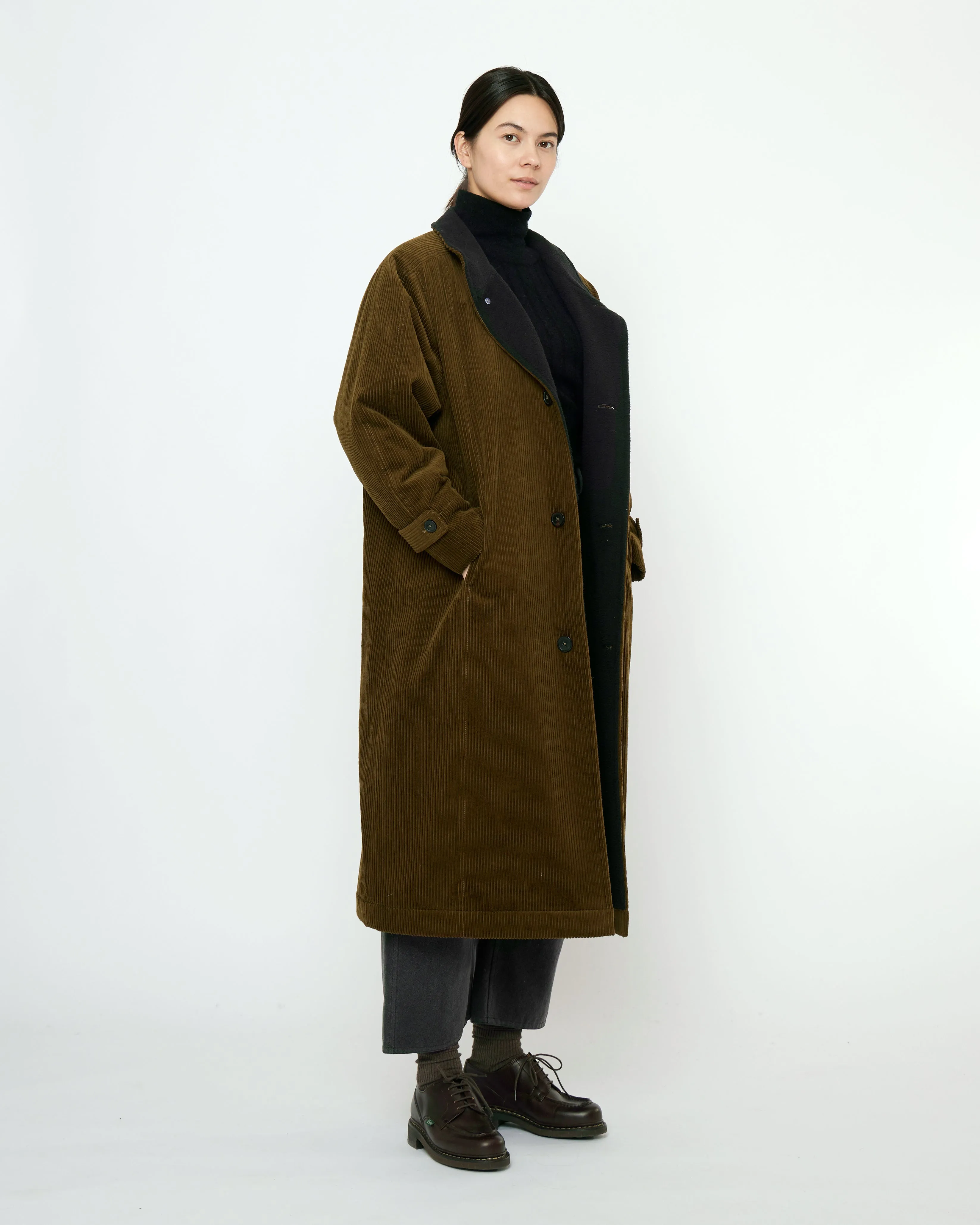 Padded Corduroy Fleece Coat - FW25 - Deep Olive sold by 7115 by Szeki product image thumbnail 3