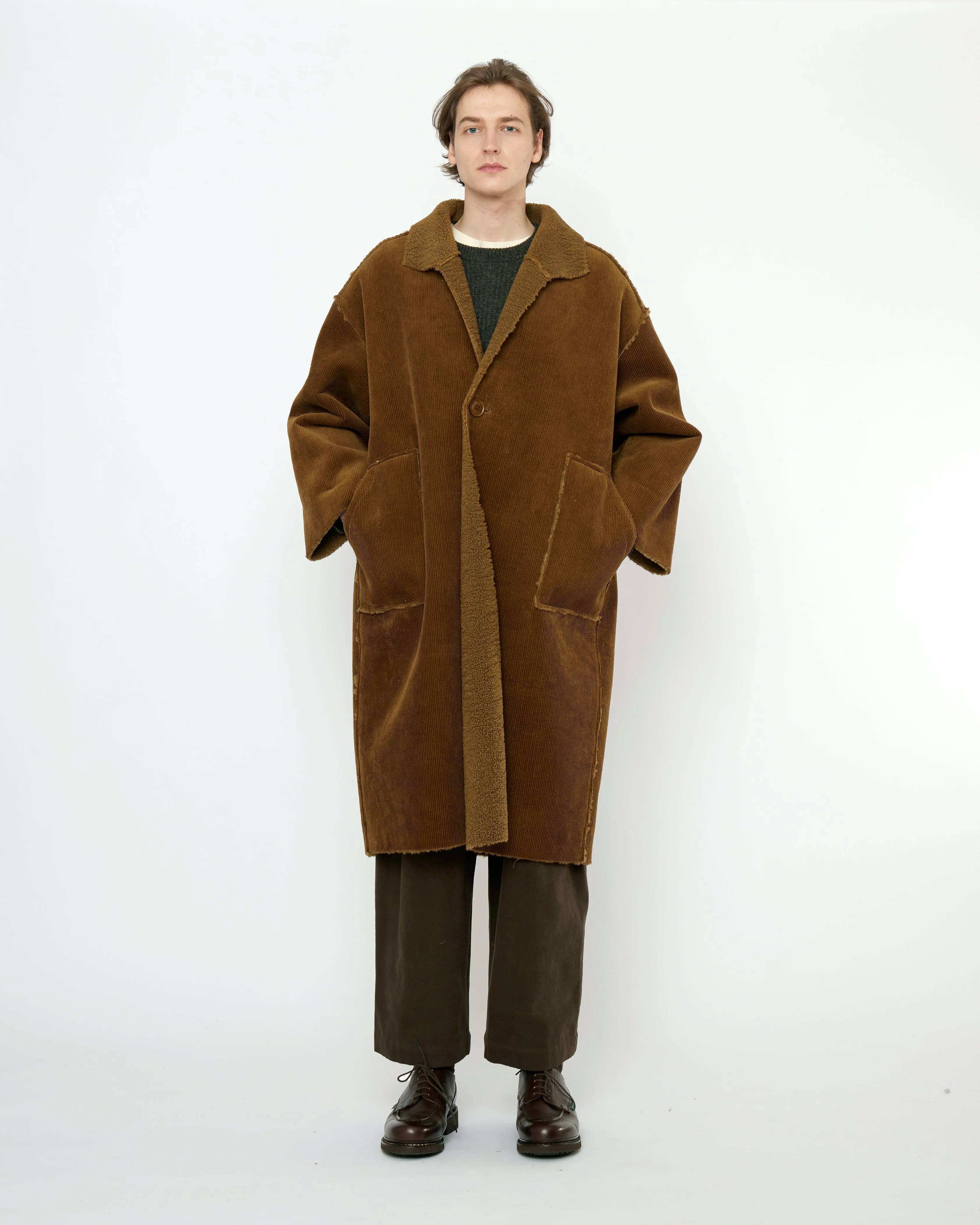 Double Faced Corduroy Coat - FW25 - Sepia Brown sold by 7115 by Szeki product image thumbnail 5