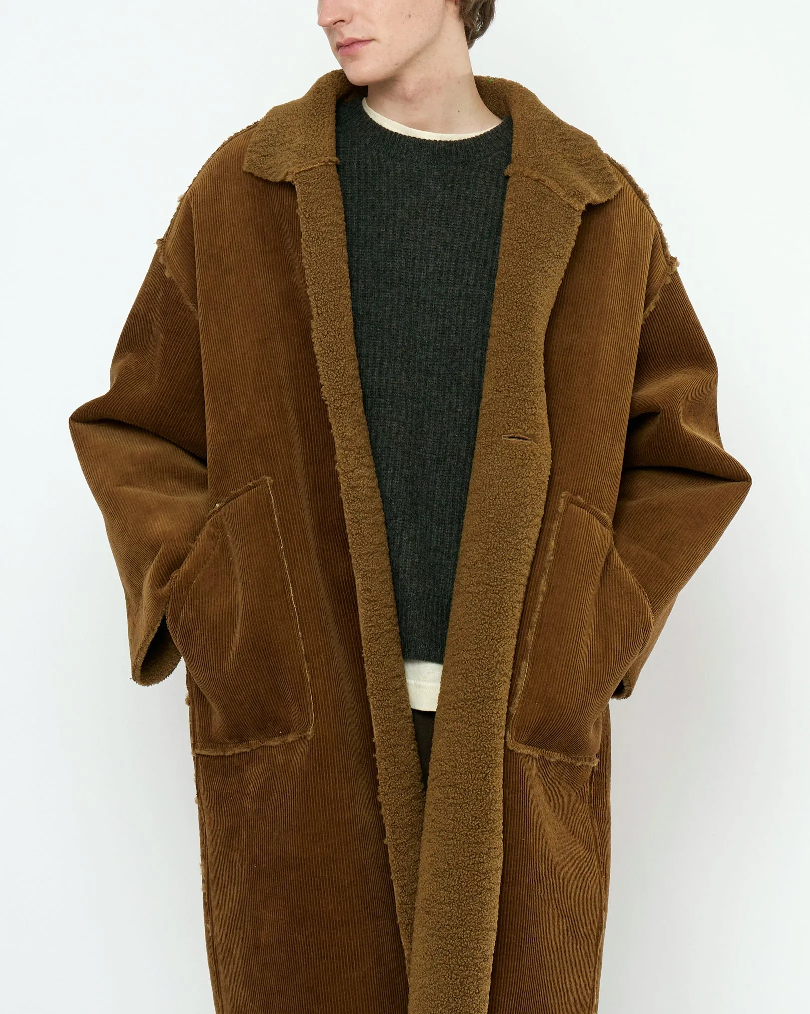 Double Faced Corduroy Coat - FW25 - Sepia Brown sold by 7115 by Szeki product image thumbnail 2