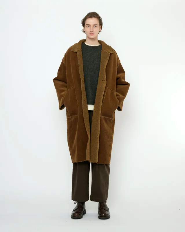 Double Faced Corduroy Coat - FW25 - Sepia Brown made by 7115 by Szeki