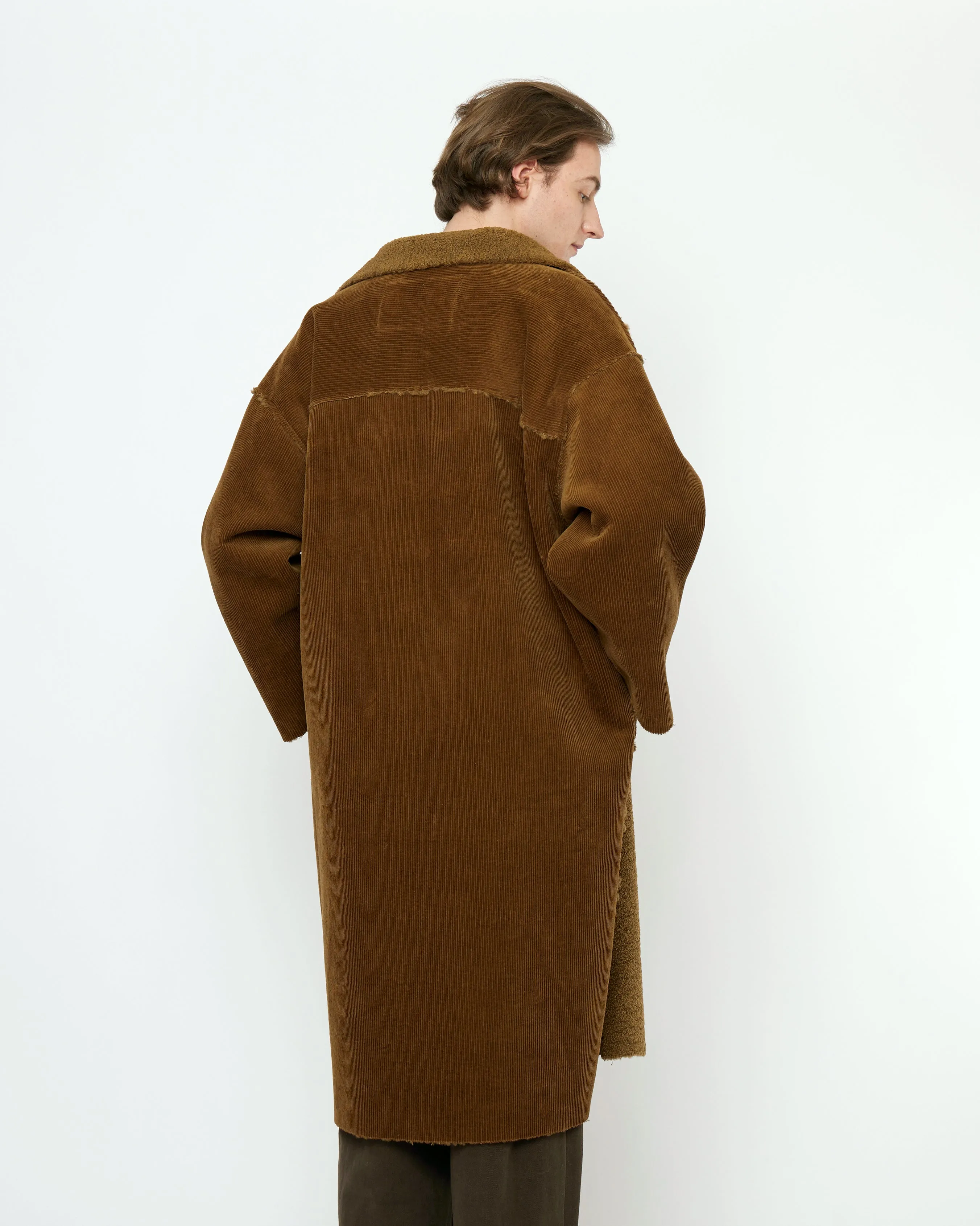 Double Faced Corduroy Coat - FW25 - Sepia Brown sold by 7115 by Szeki product image thumbnail 4