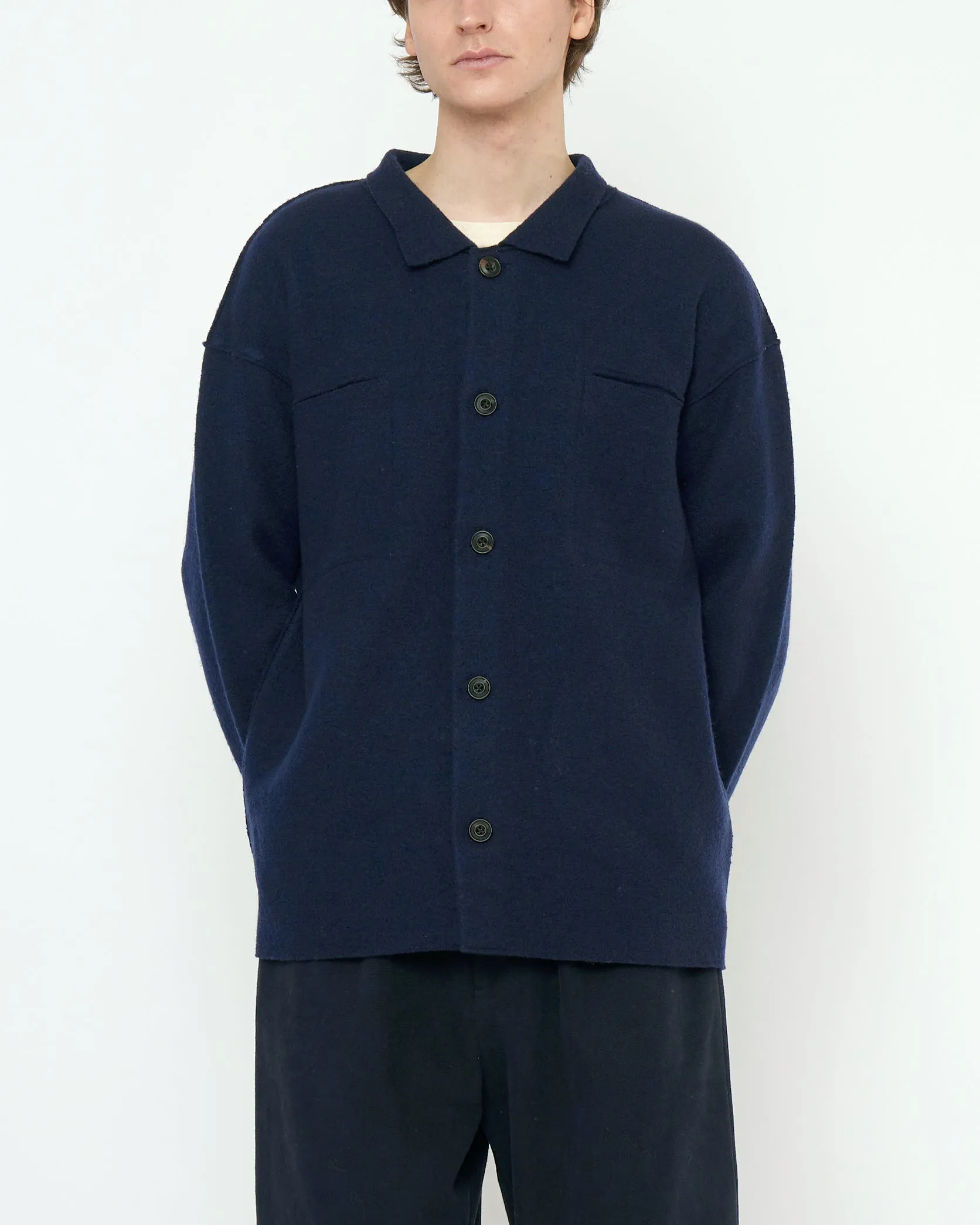 Boiled Wool Shirt Jacket - FW25 - Navy sold by 7115 by Szeki product image thumbnail 5