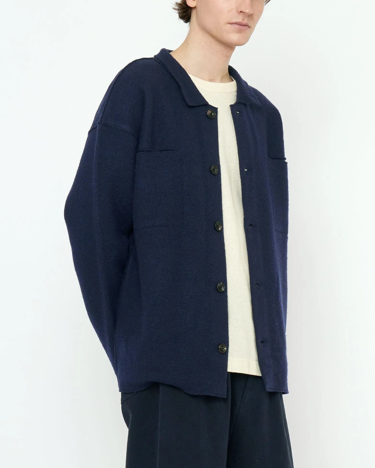 Boiled Wool Shirt Jacket - FW25 - Navy sold by 7115 by Szeki product image thumbnail 3