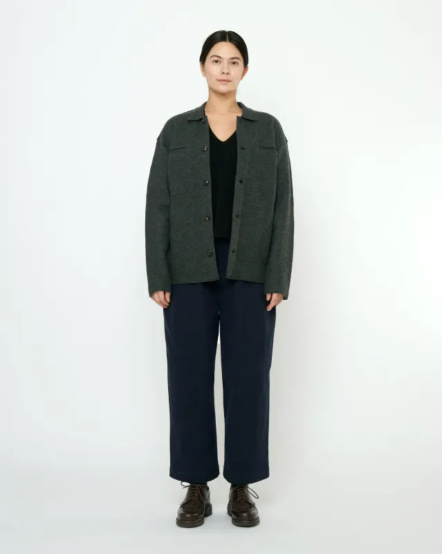 Boiled Wool Shirt Jacket - FW25 - Charcoal made by 7115 by Szeki