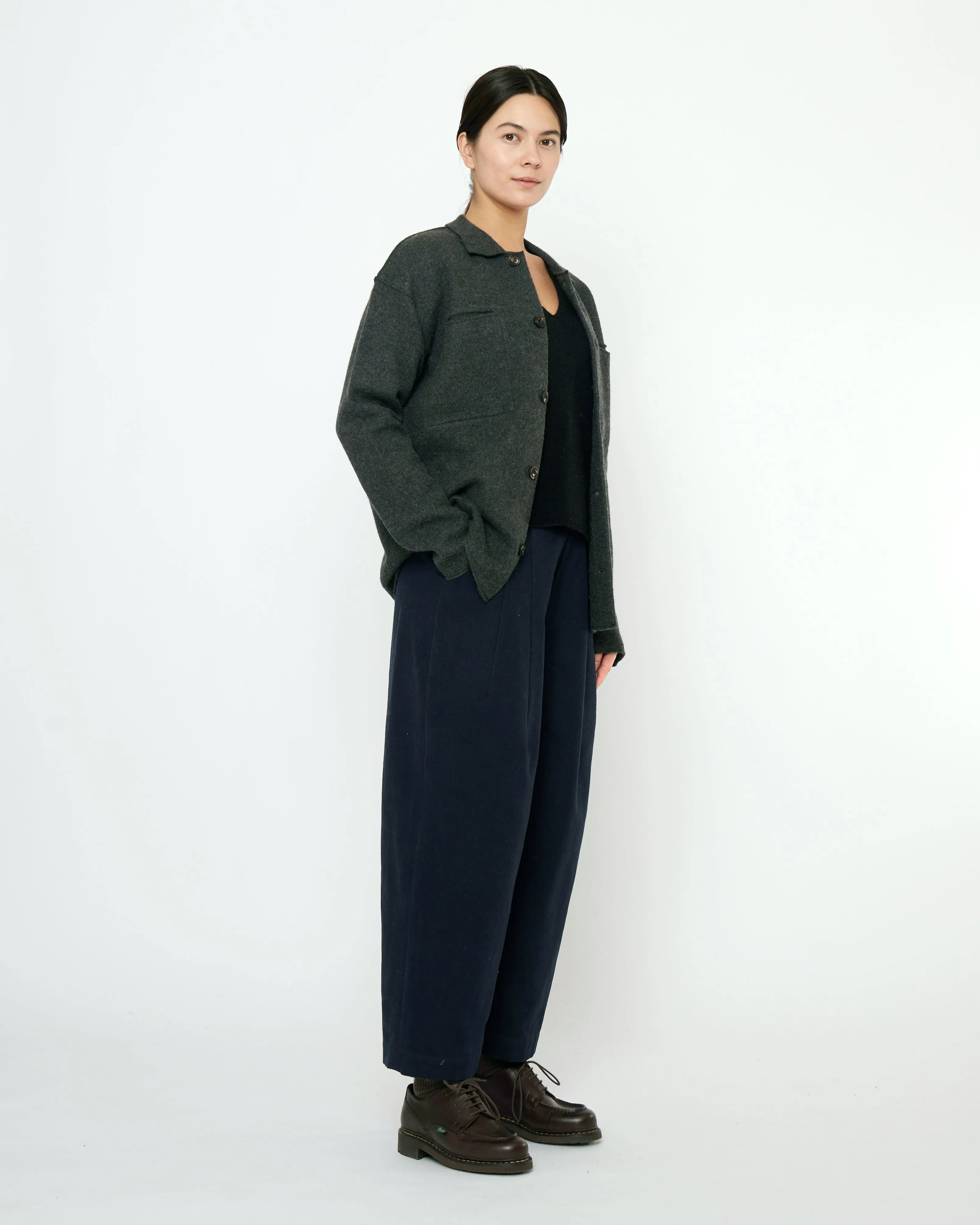 Boiled Wool Shirt Jacket - FW25 - Charcoal sold by 7115 by Szeki product image thumbnail 3