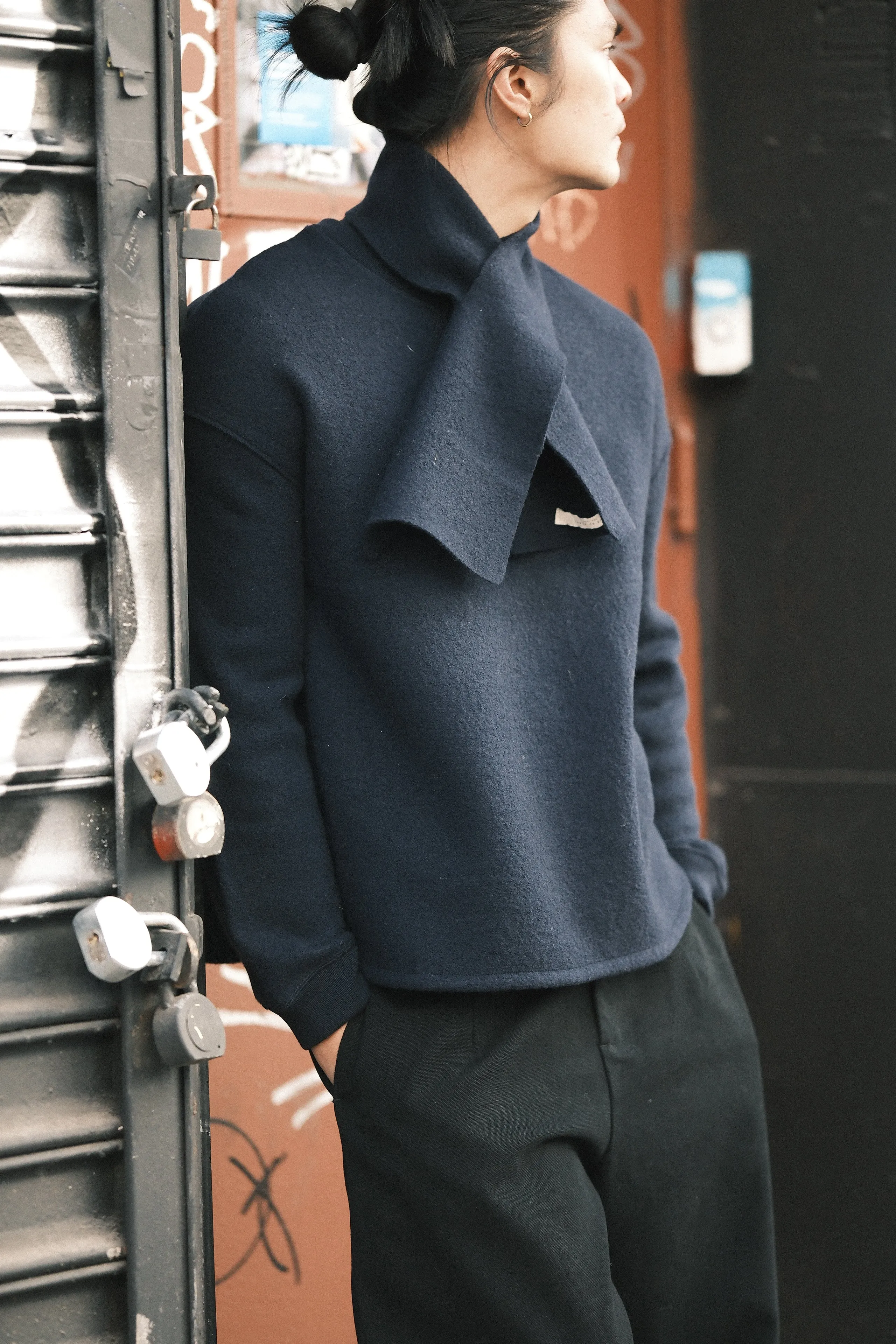 Boiled Wool Keepsake Jumper - FW25 - Navy sold by 7115 by Szeki product image thumbnail 5