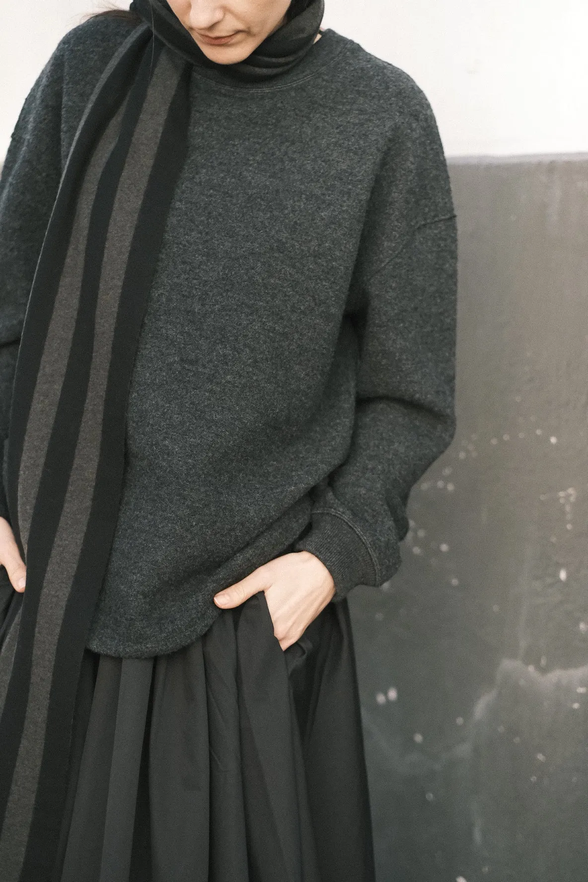 Boiled Wool Keepsake Jumper - FW25 - Charcoal sold by 7115 by Szeki product image thumbnail 5