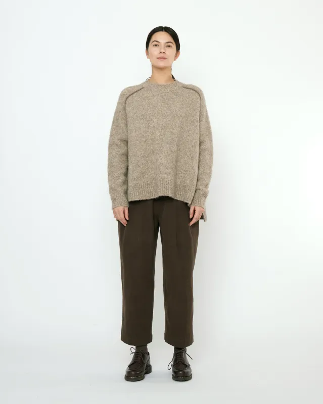 Rolled Seams Pullover - FW25 - Light Taupe sold by 7115 by Szeki
