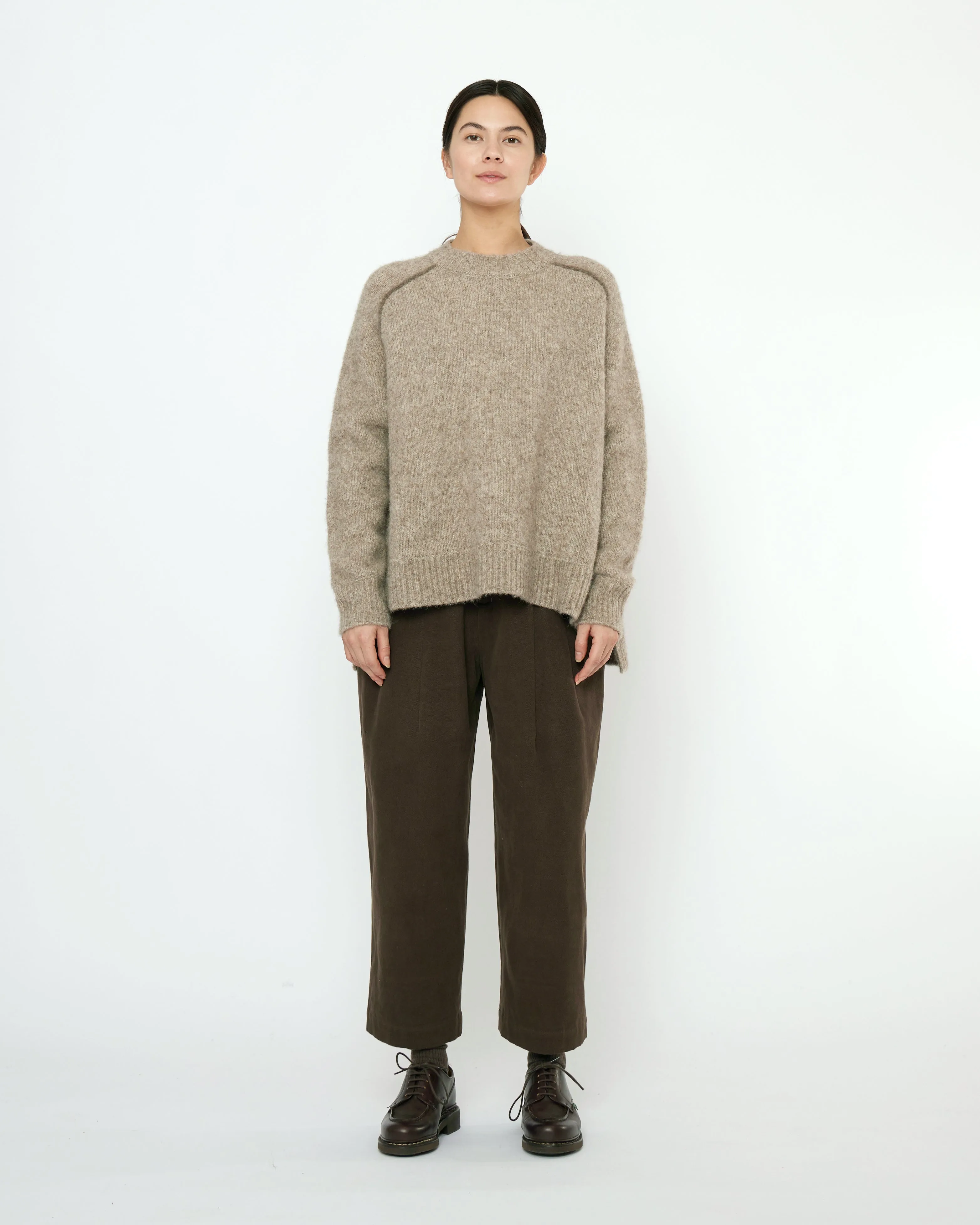 Rolled Seams Pullover - FW25 - Light Taupe sold by 7115 by Szeki