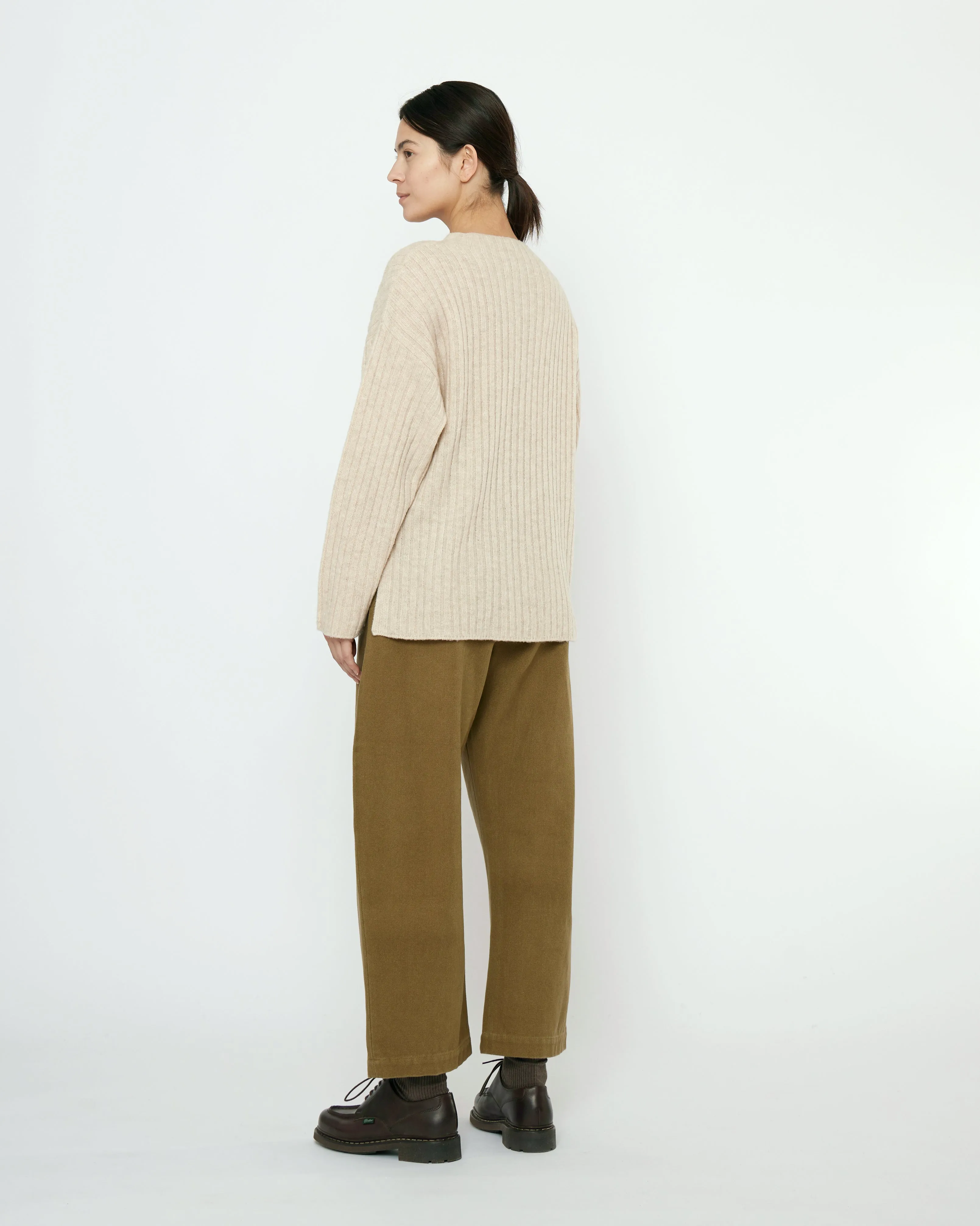 Oversized Ribbed Mockneck - FW25 - Sand Beige sold by 7115 by Szeki product image thumbnail 4