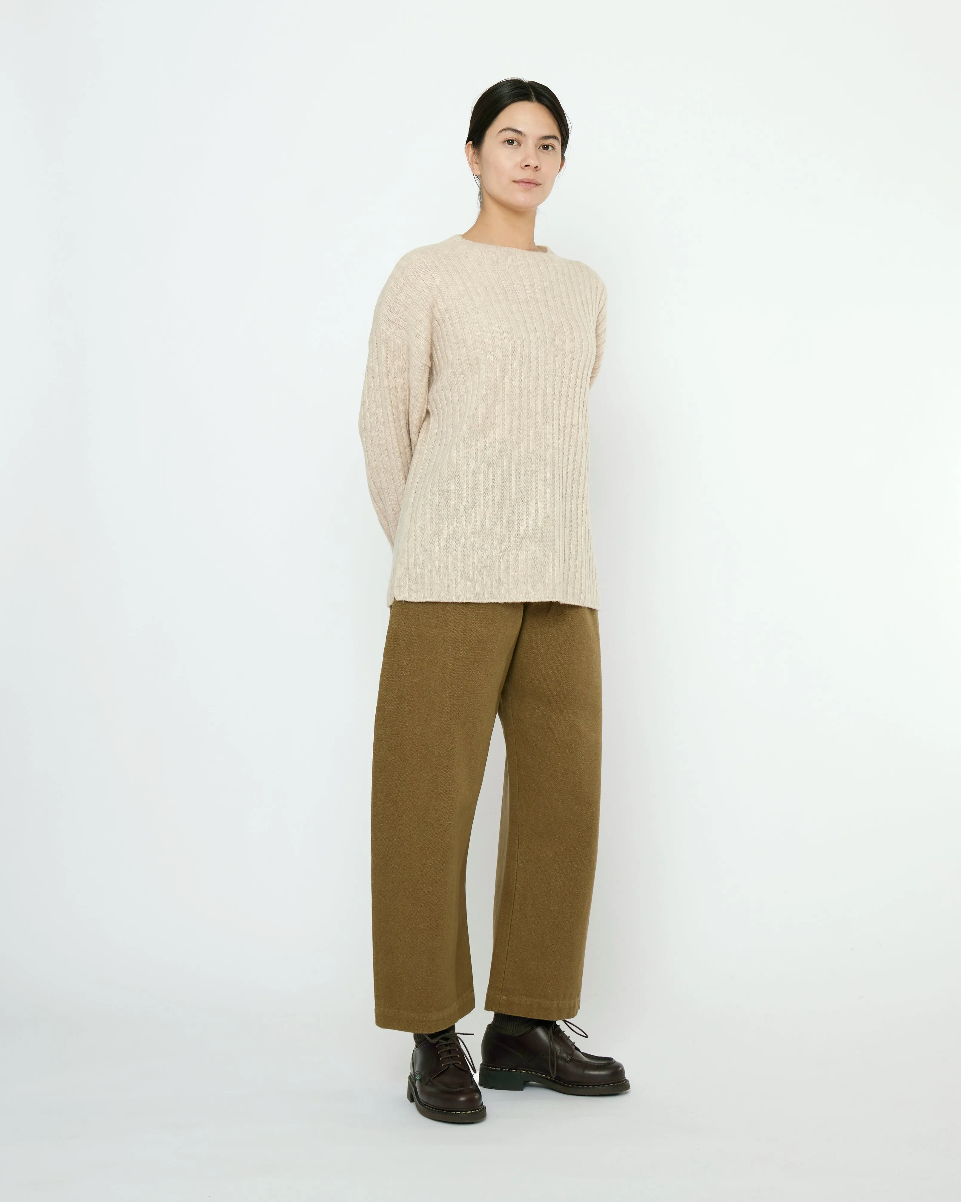 Oversized Ribbed Mockneck - FW25 - Sand Beige sold by 7115 by Szeki product image thumbnail 2