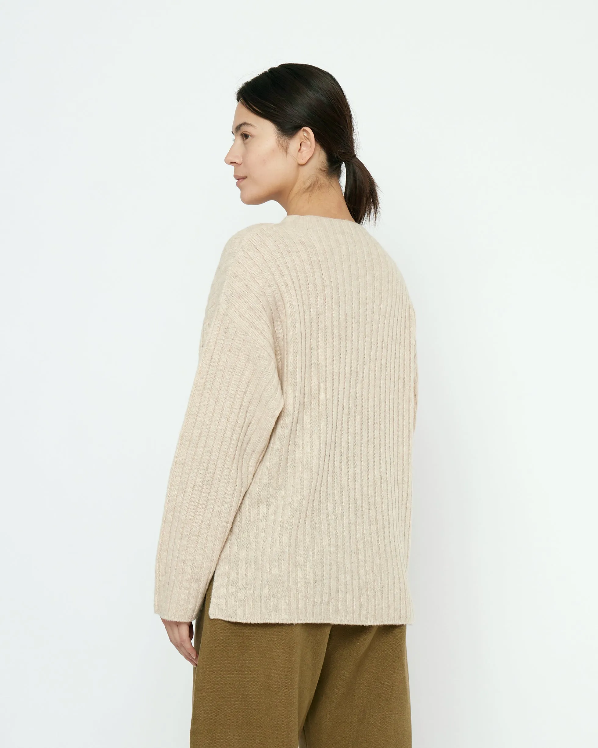 Oversized Ribbed Mockneck - FW25 - Sand Beige sold by 7115 by Szeki product image thumbnail 3