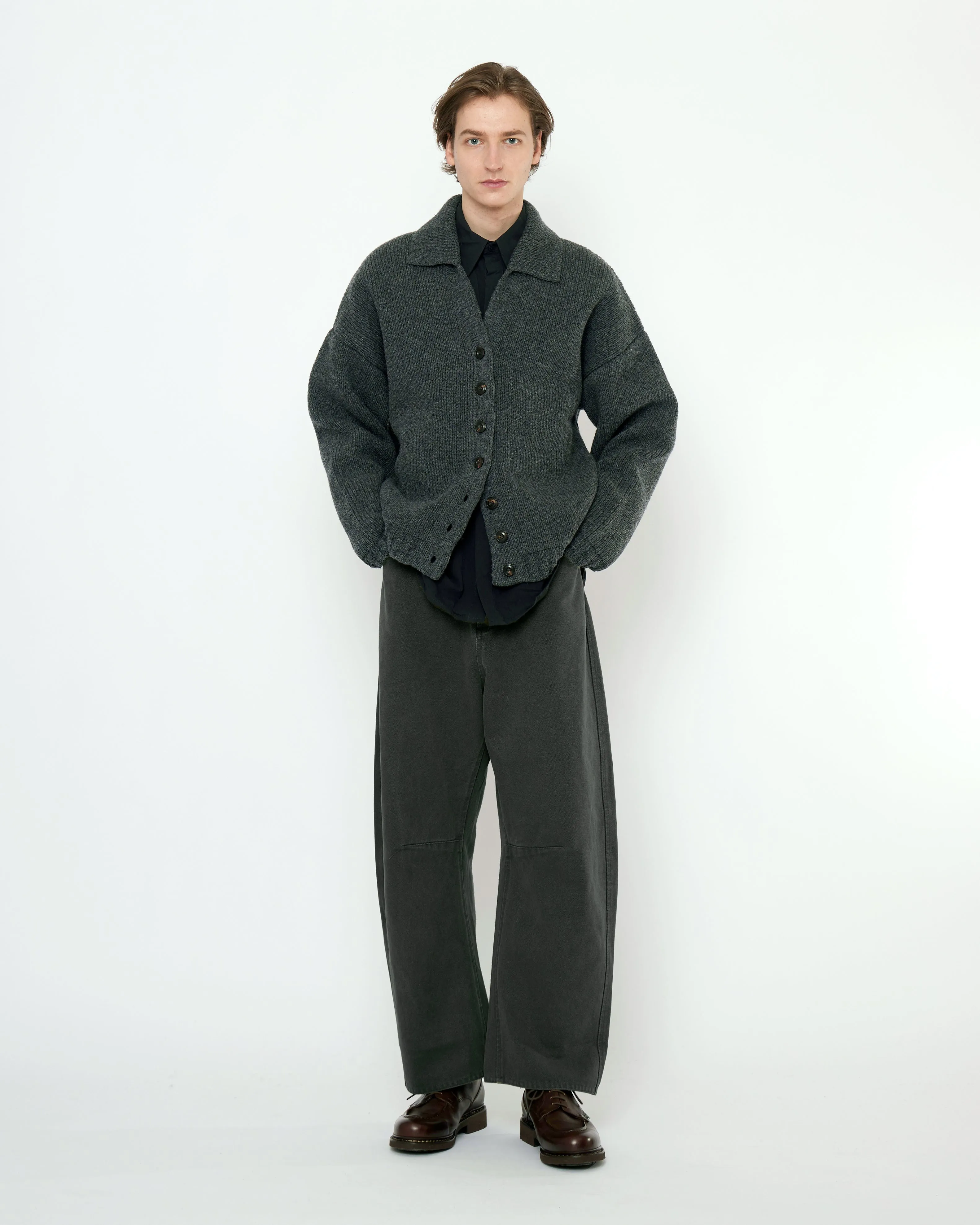 Chunky Collared Cardigan - FW25 - Gray sold by 7115 by Szeki