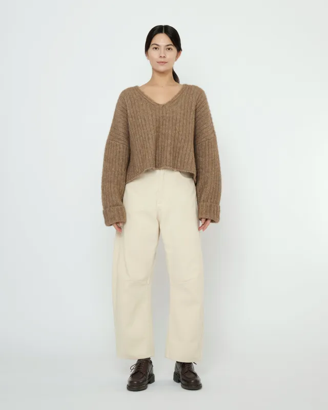 Chunky V-Neck Sweater - FW25 - Caramel Brown sold by 7115 by Szeki