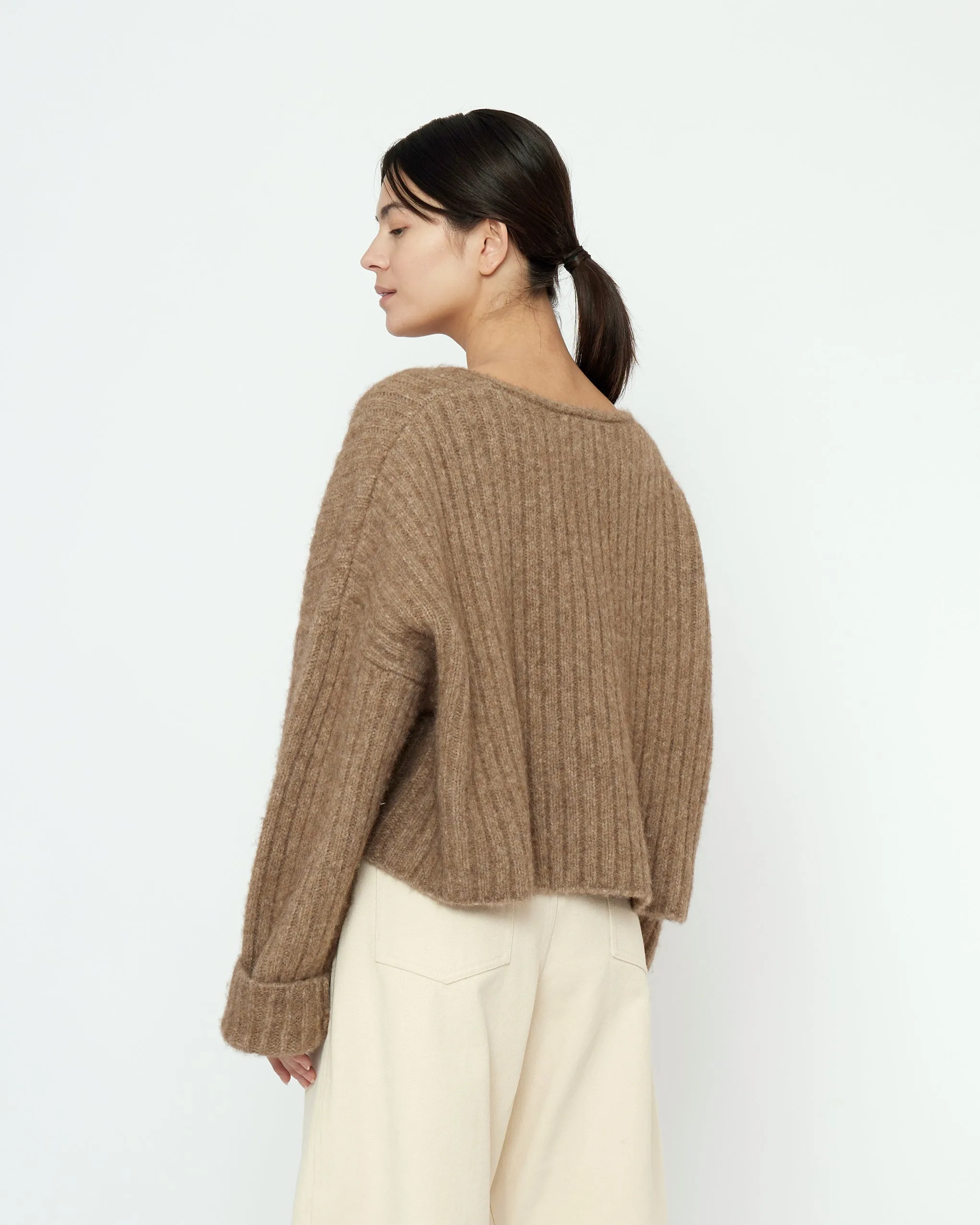 Chunky V-Neck Sweater - FW25 - Caramel Brown sold by 7115 by Szeki product image thumbnail 3