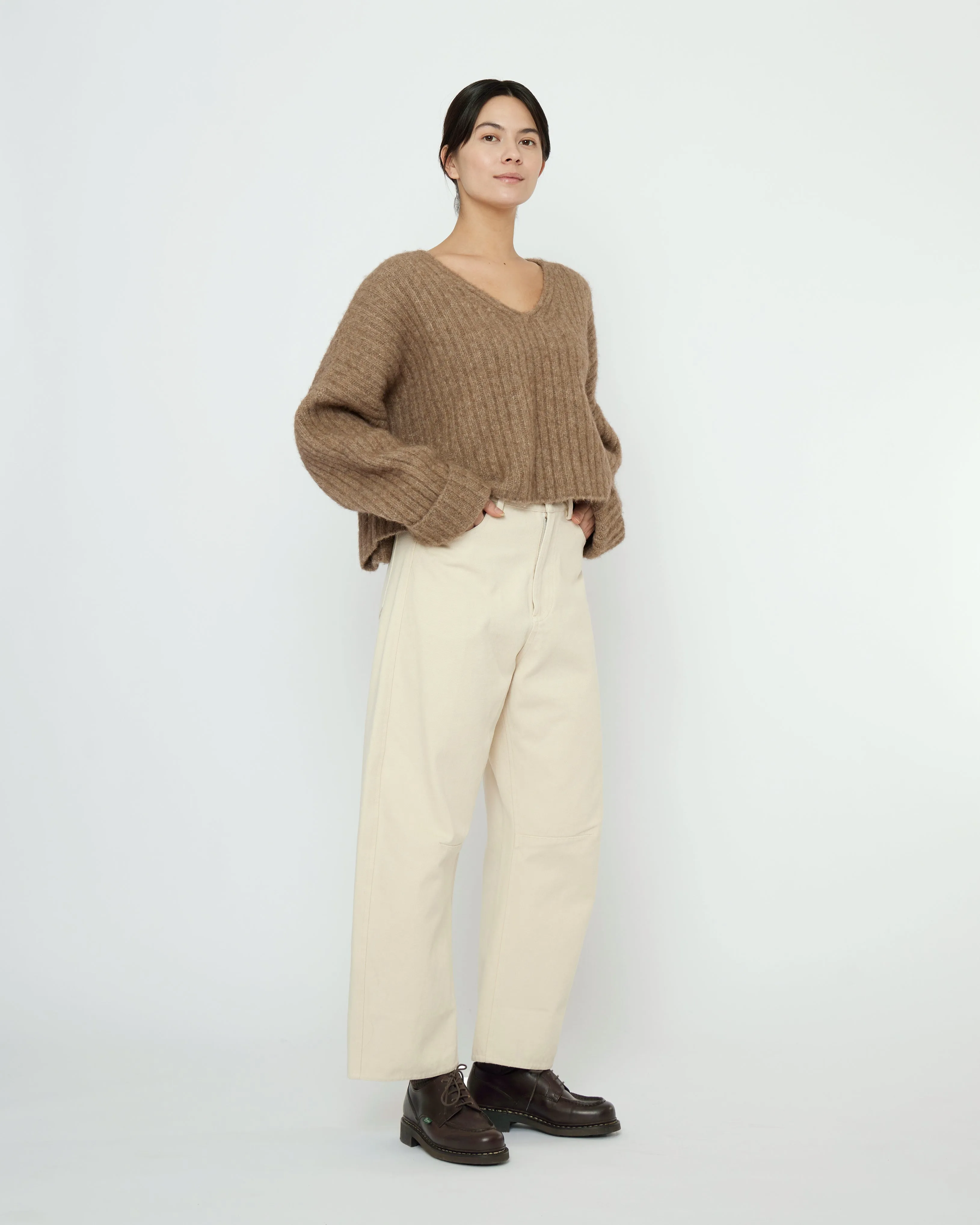 Chunky V-Neck Sweater - FW25 - Caramel Brown sold by 7115 by Szeki product image thumbnail 5