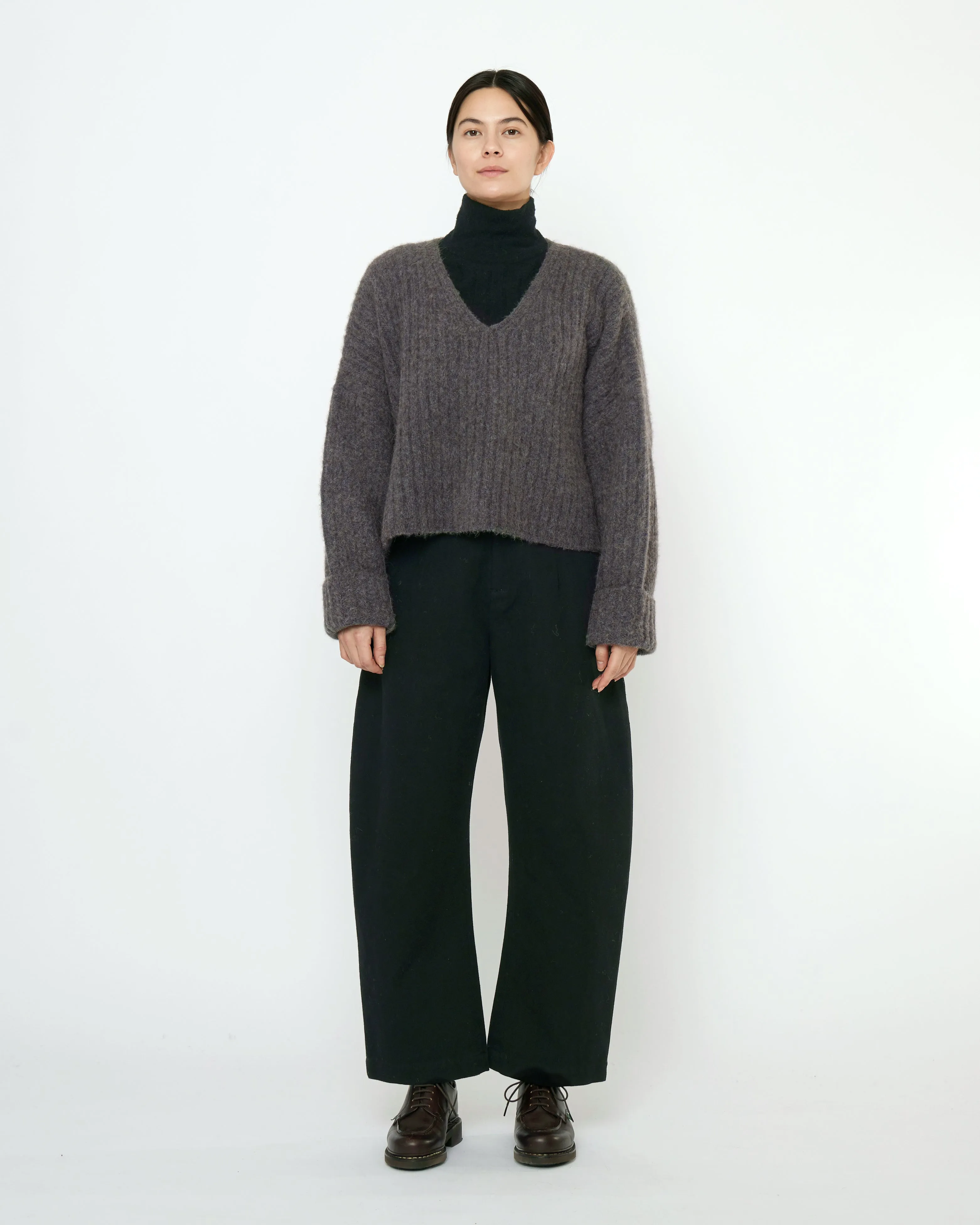 Chunky V-Neck Sweater - FW25 - Plum Gray sold by 7115 by Szeki product image thumbnail 3