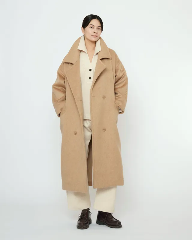 Oversized Wool Coat - FW25 - Wheat made by 7115 by Szeki