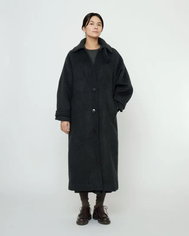 Balmacaan Coat - FW25 - Charcoal sold by 7115 by Szeki