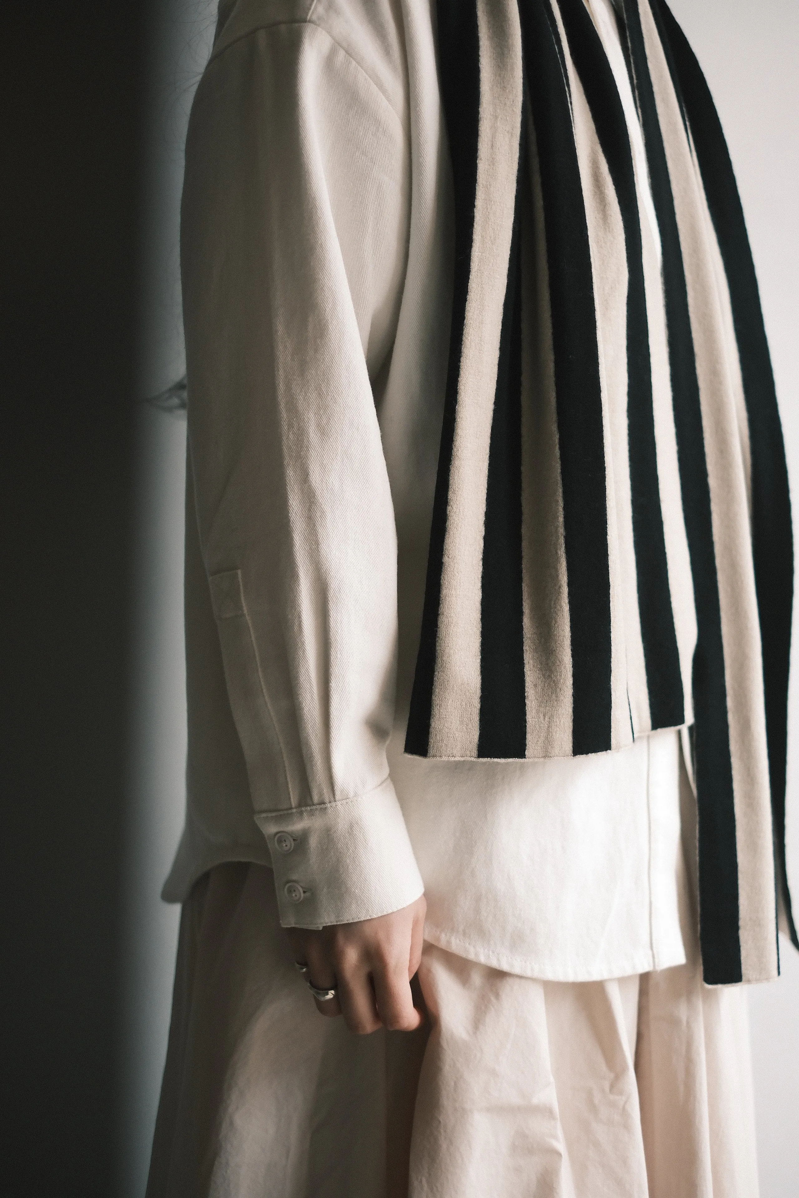 Long Scarf - Stripes - FW25 - Beige Stripes sold by 7115 by Szeki product image thumbnail 3