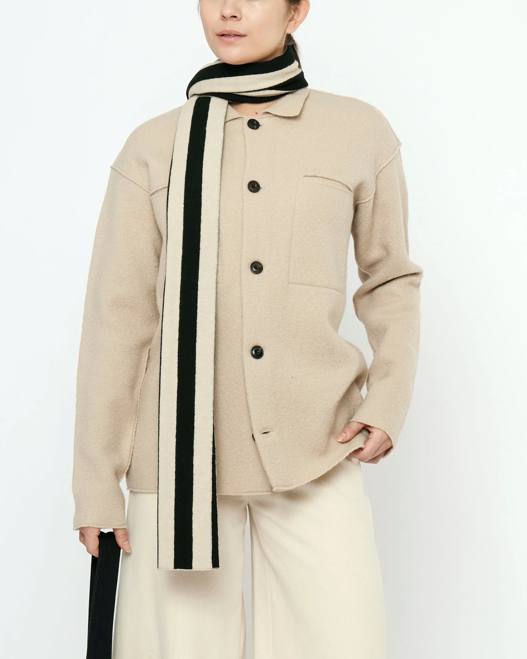 Long Scarf - Stripes - FW25 - Beige Stripes sold by 7115 by Szeki product image thumbnail 2