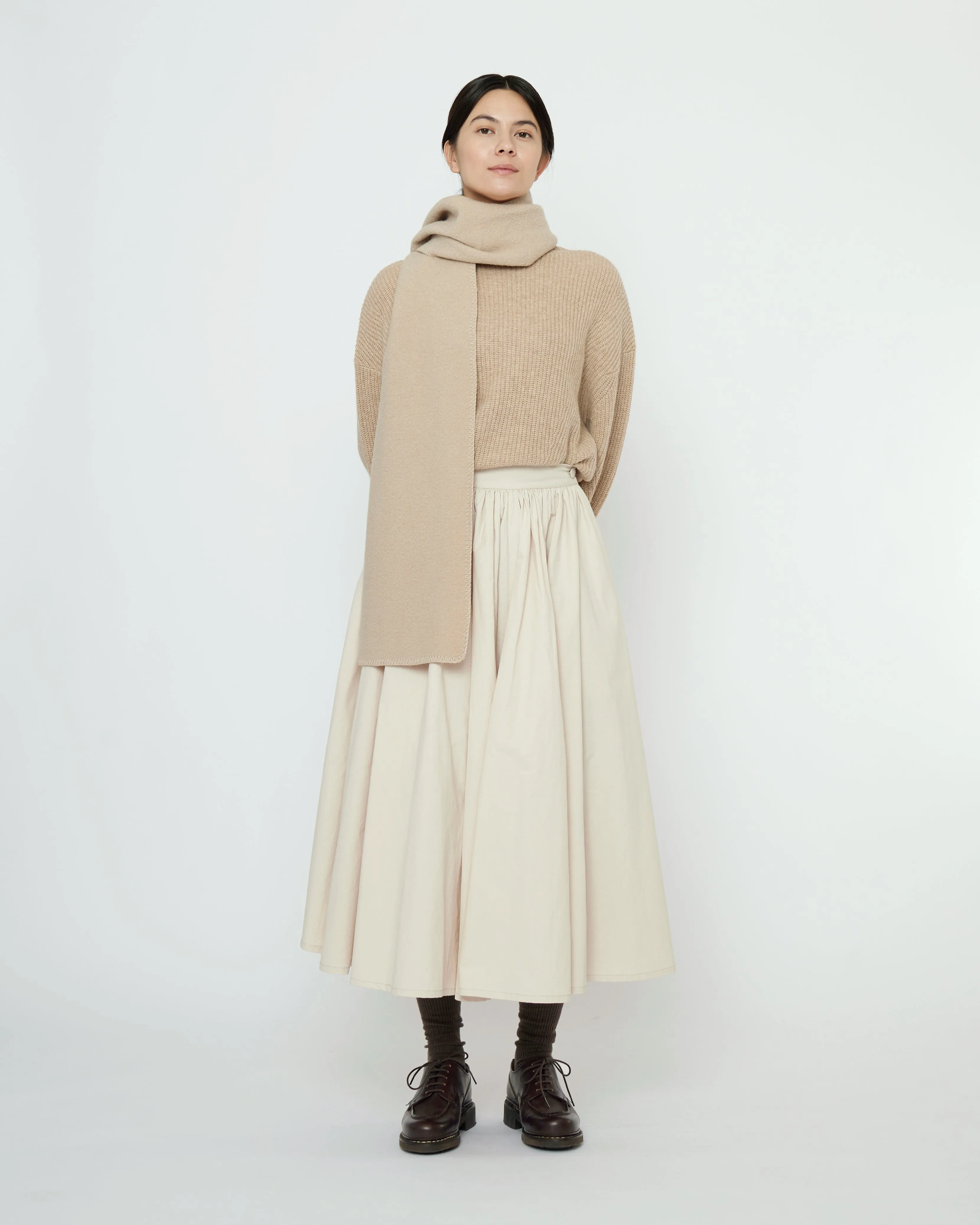 Long Scarf - Boiled Wool - FW25 - Sand Beige sold by 7115 by Szeki