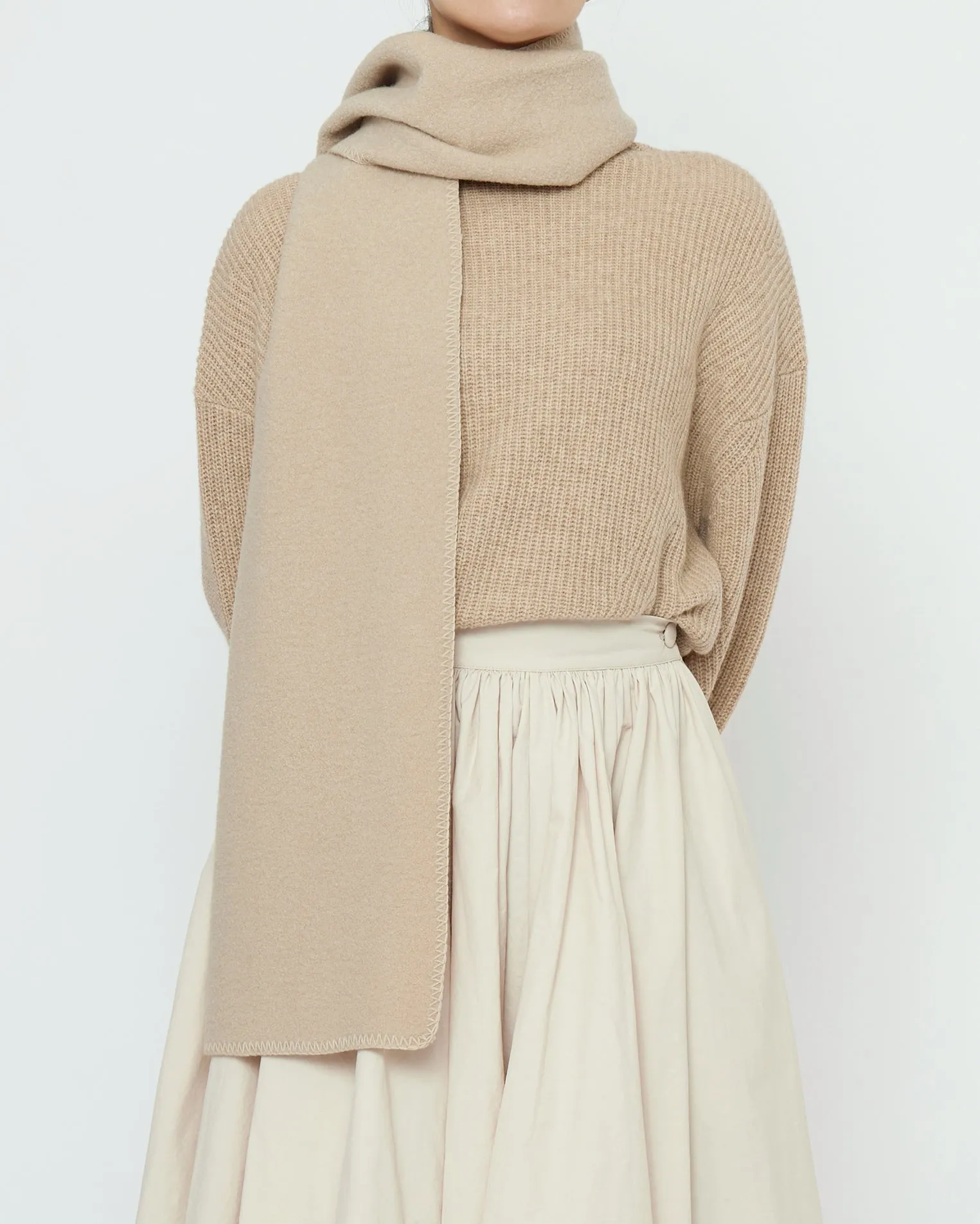 Long Scarf - Boiled Wool - FW25 - Sand Beige sold by 7115 by Szeki product image thumbnail 2
