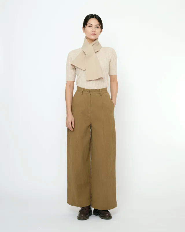 Cross Scarf - Boiled Wool - FW25 - Sand Beige made by 7115 by Szeki